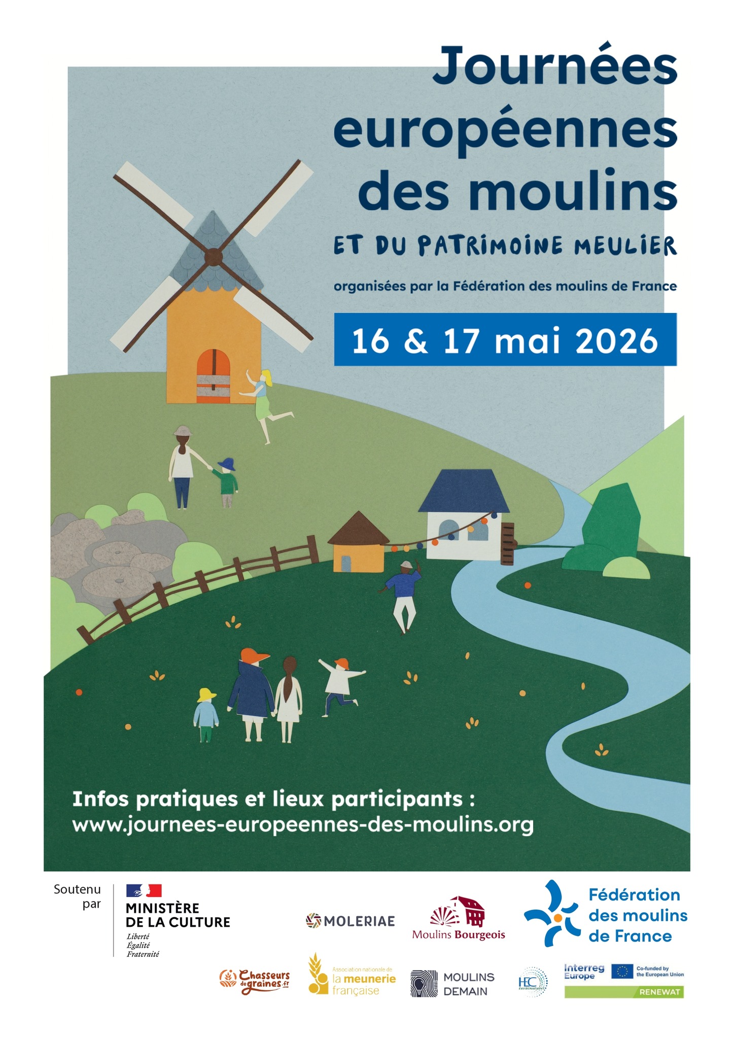 Journées Européennes des Moulins et du Patrimoine meulier — visuel événement