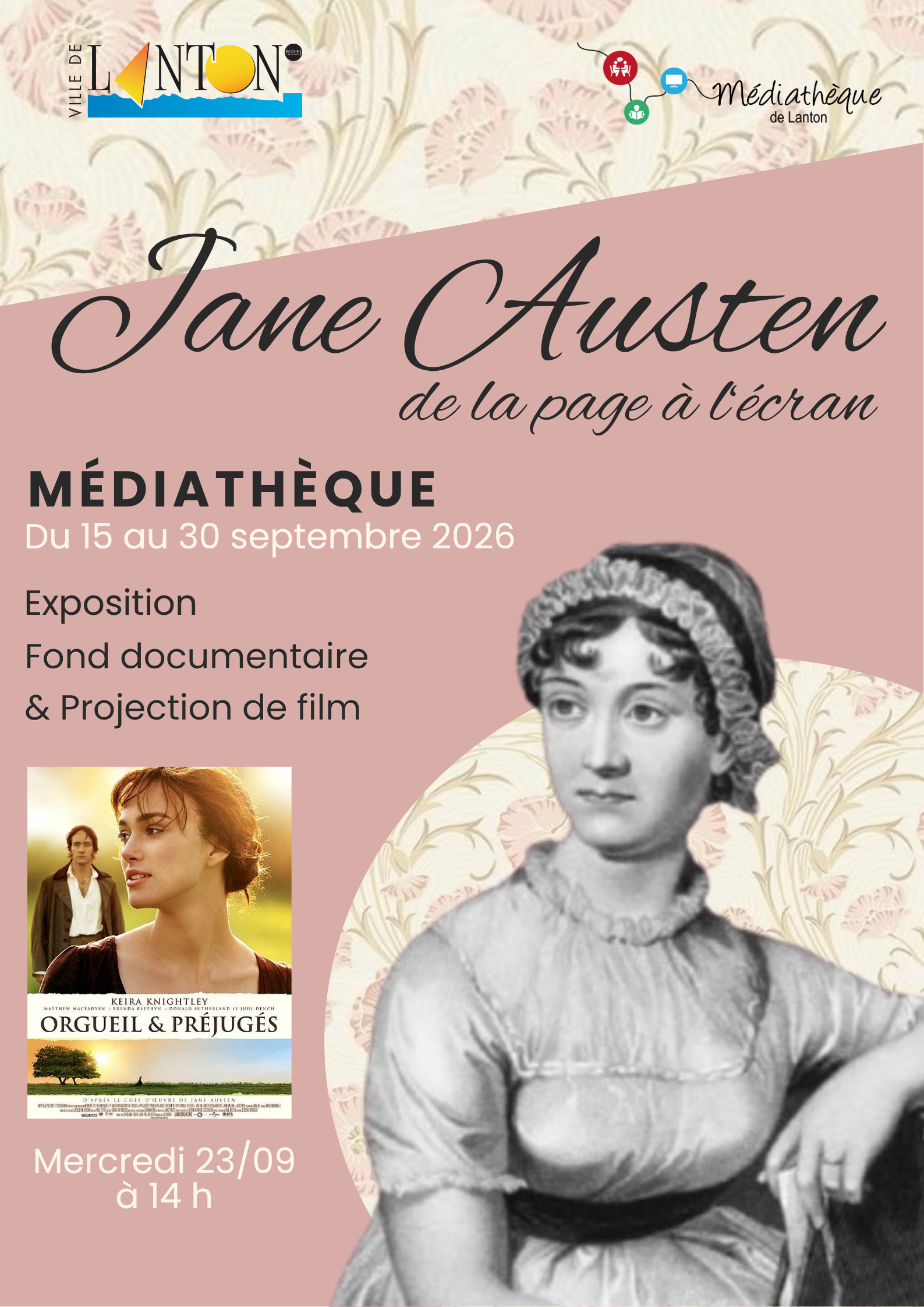 Exposition: Jane Austen de la page à l&rsquo; écran