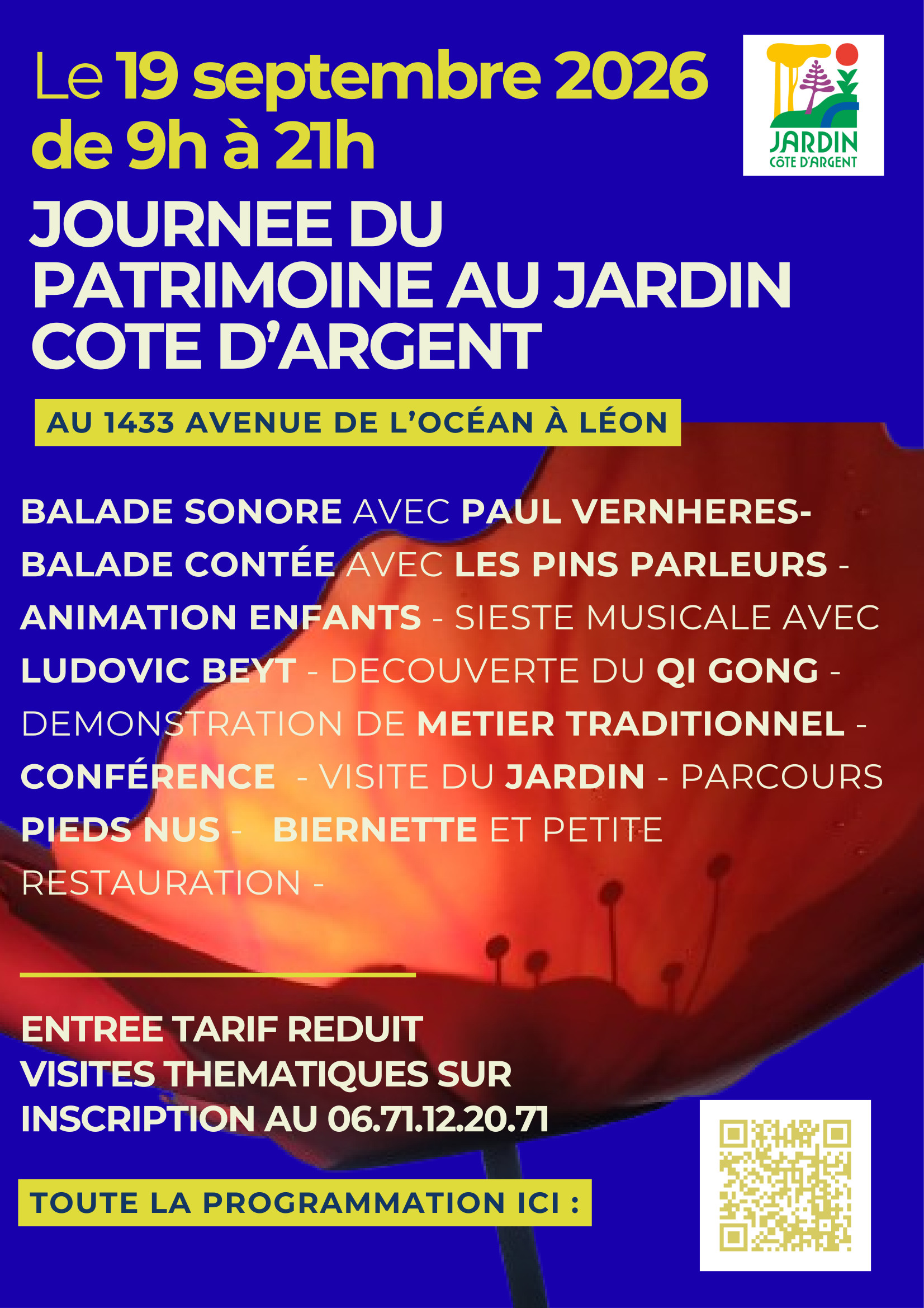 Journées du Patrimoine au Jardin de la Côte d'Argent