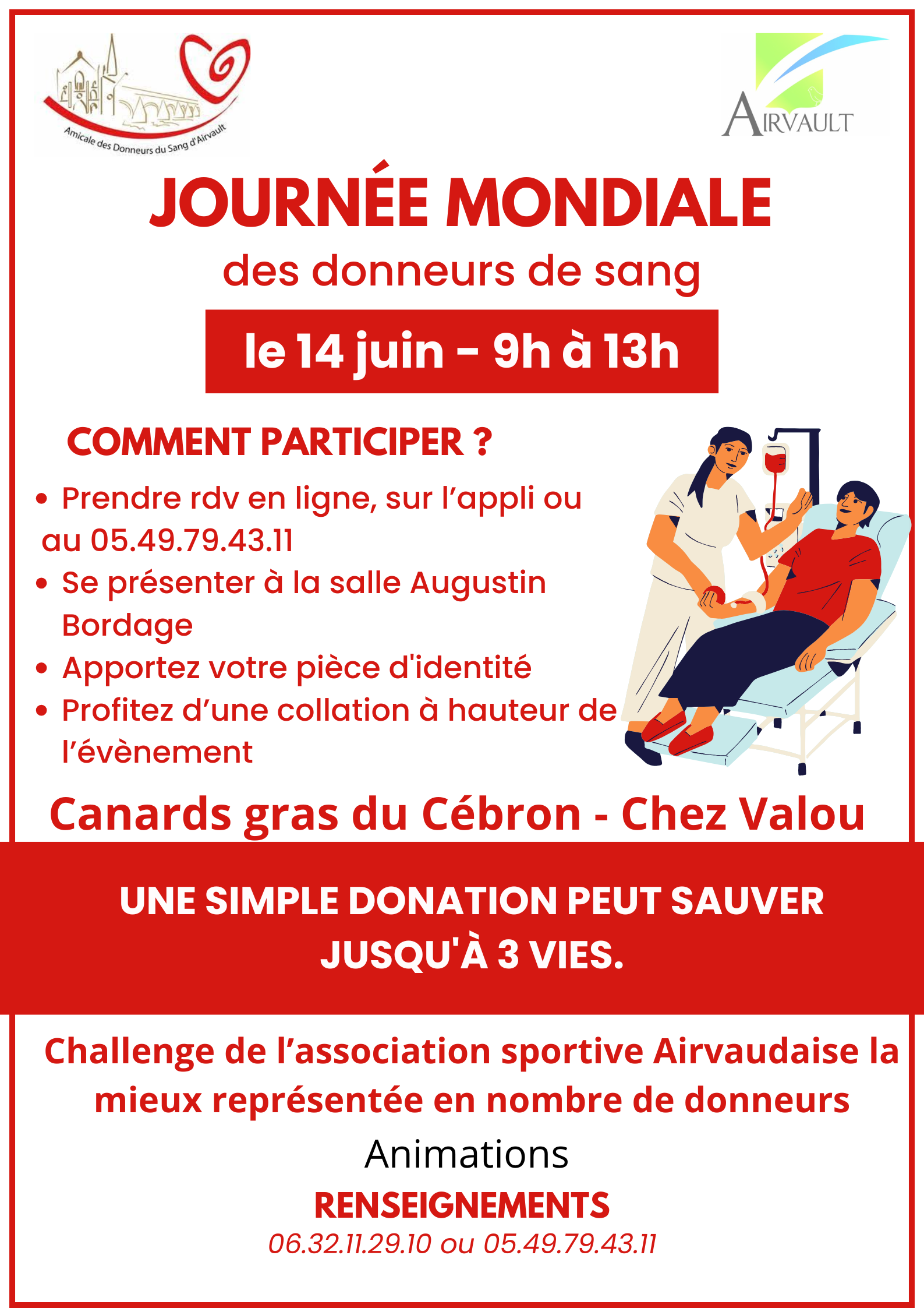 Grande collecte pour la Journée Mondiale des donneurs de sang