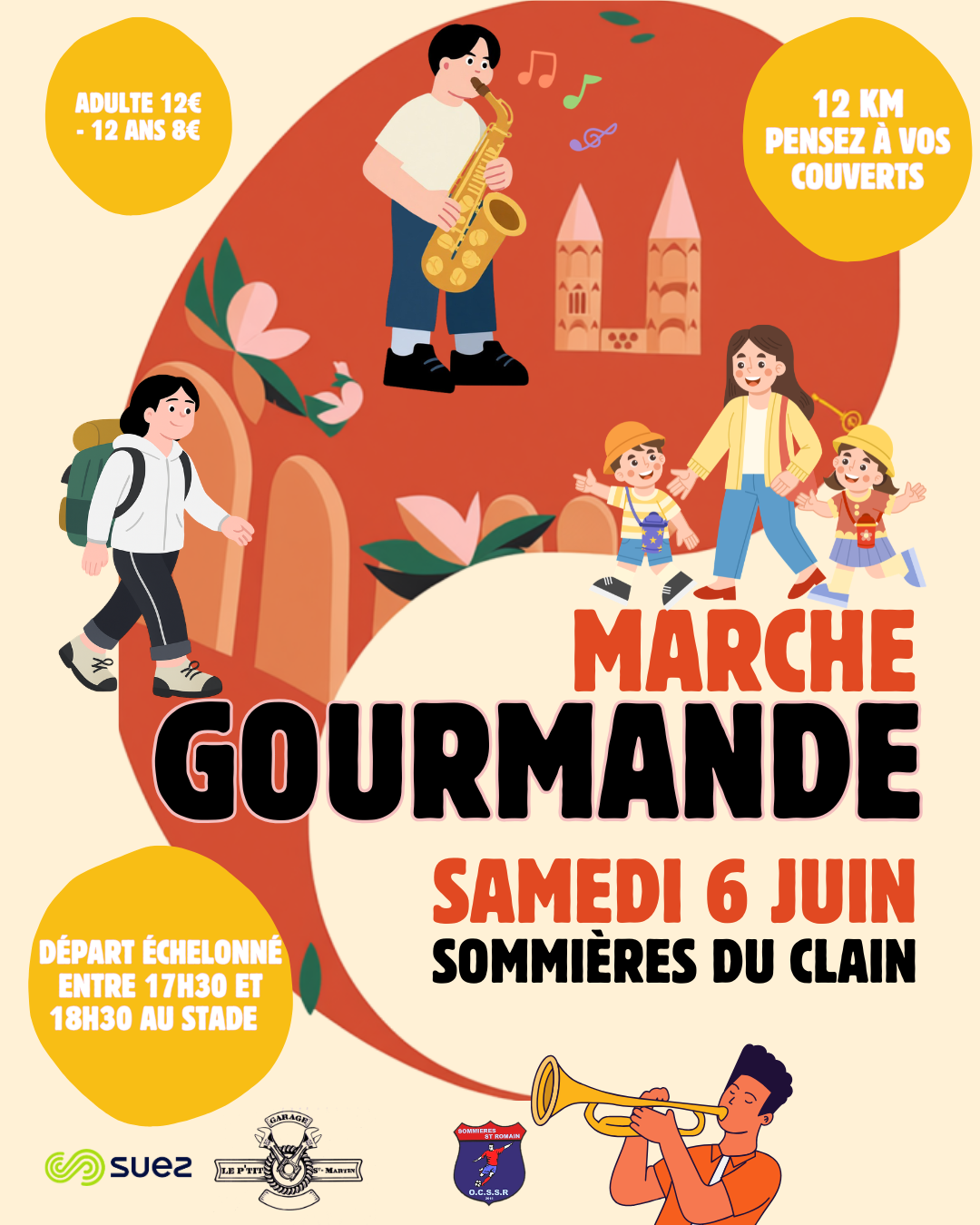 Marche gourmande de l'Olympique Club Sommières/Saint-Romain, semi-nocturne