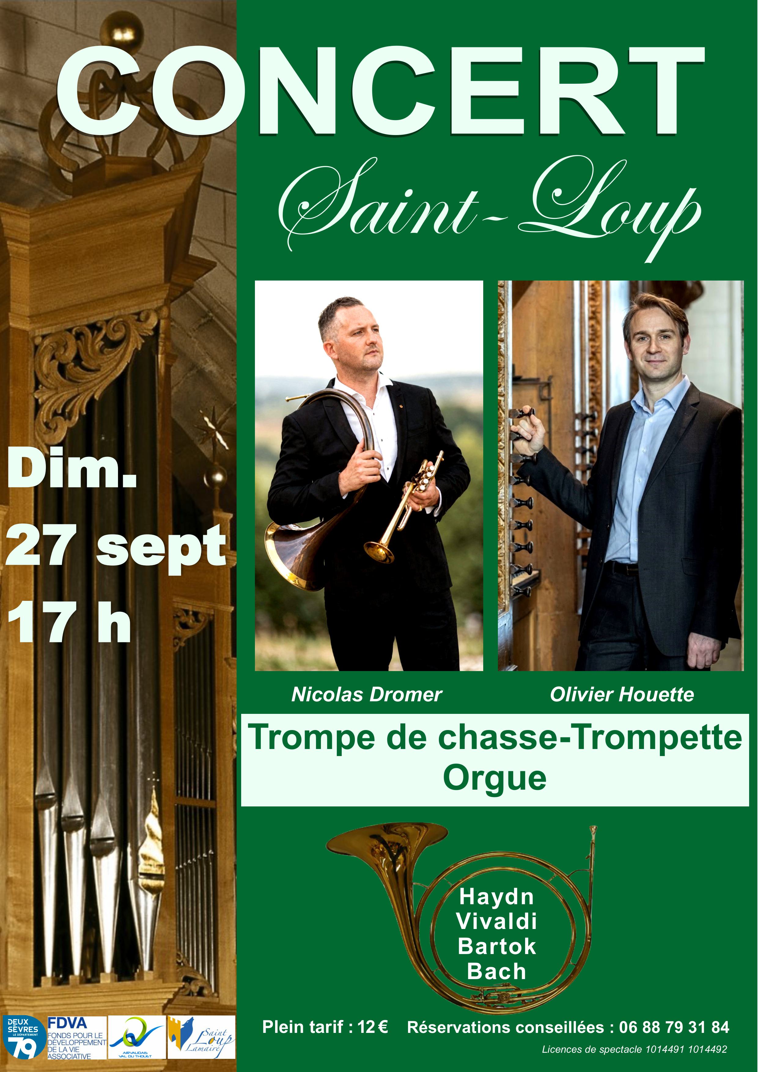 Concert trompe de chasse, trompette et orgue