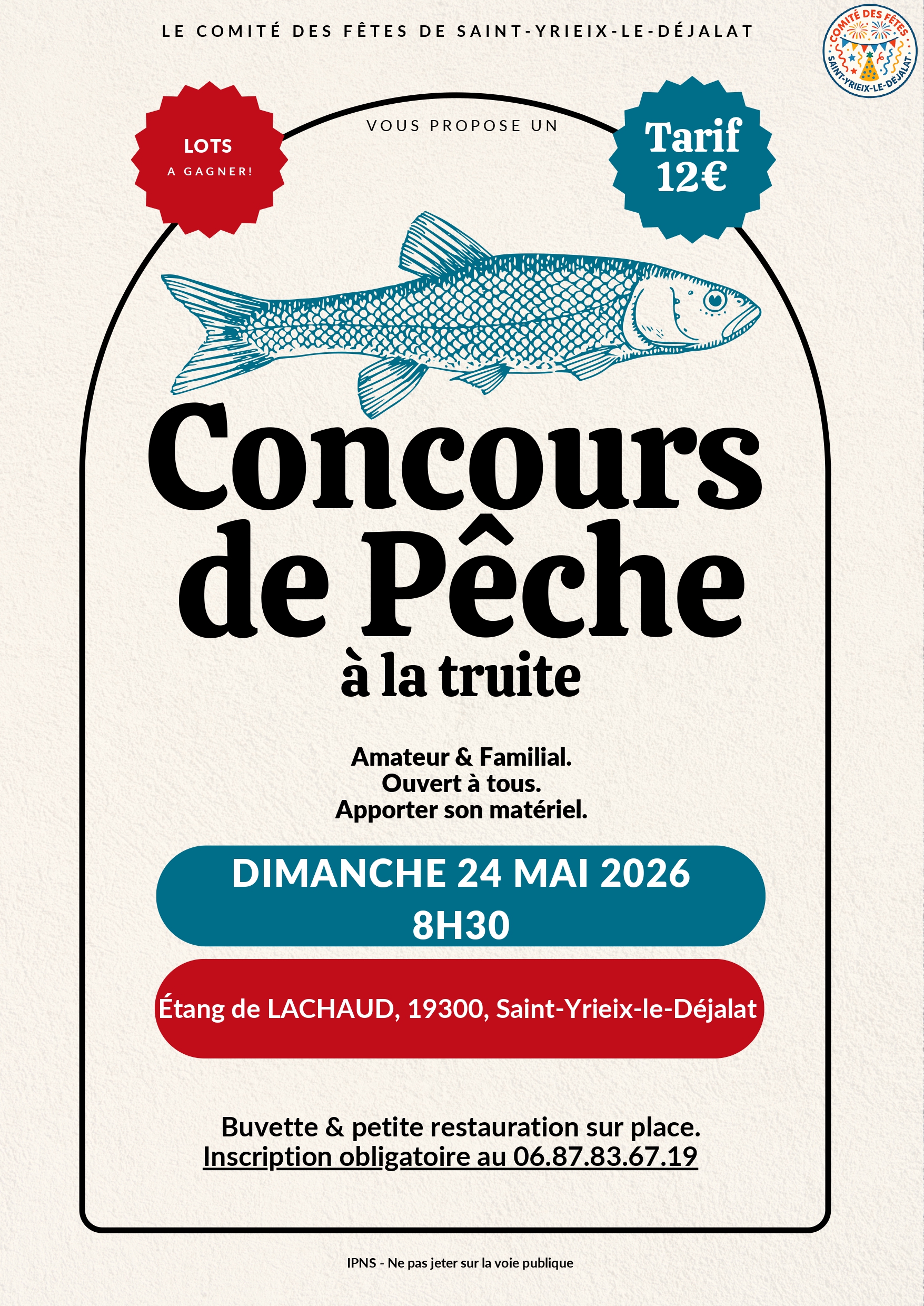 Concours de pêche à la truite — visuel événement