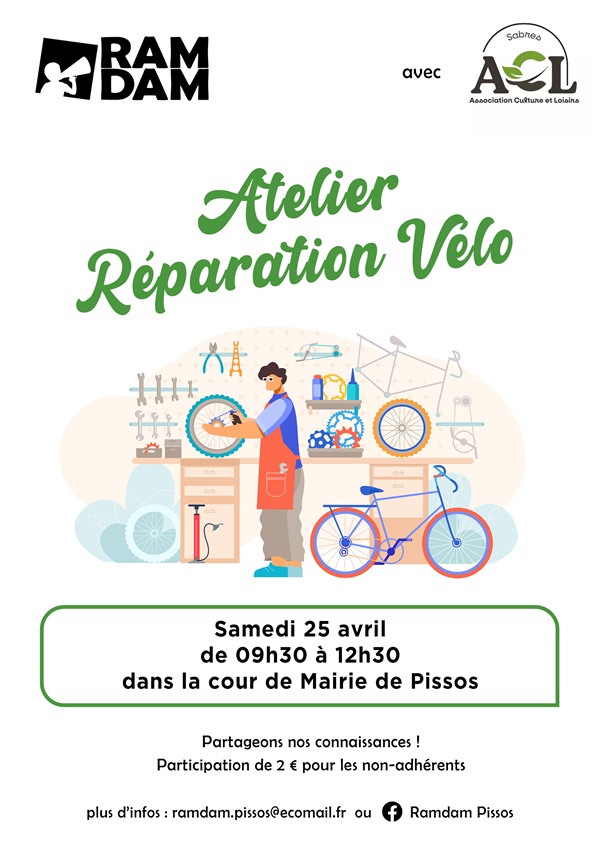 Atelier de réparation de vélos — visuel événement