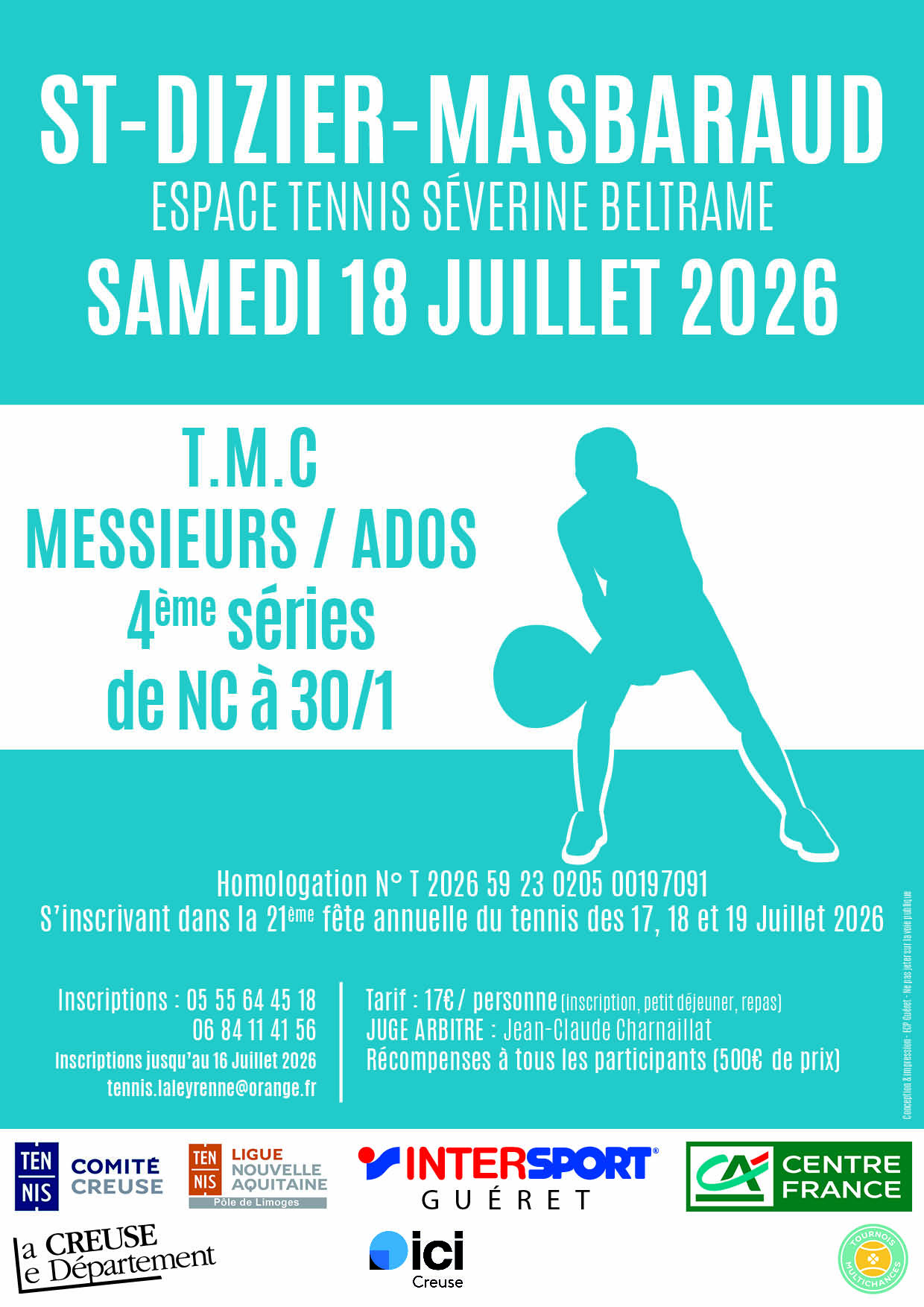 Tournoi de tennis messieurs/ados 4ème série