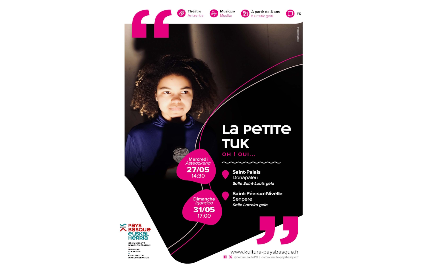 Théâtre : La petite Tuk, Saint-Pée-sur-Nivelle