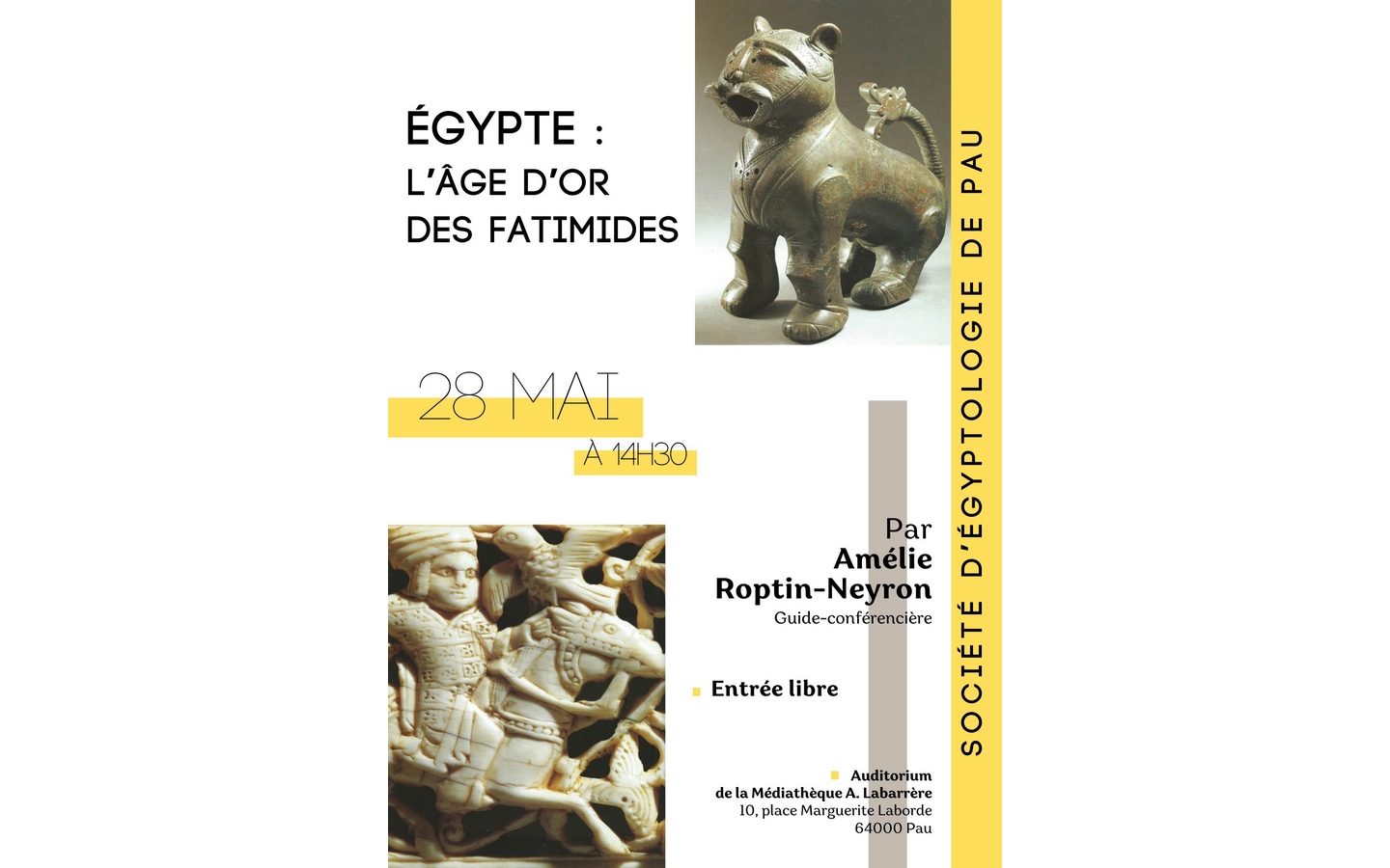Conférence Égypte, l'âge d'or des Fatimides — visuel événement