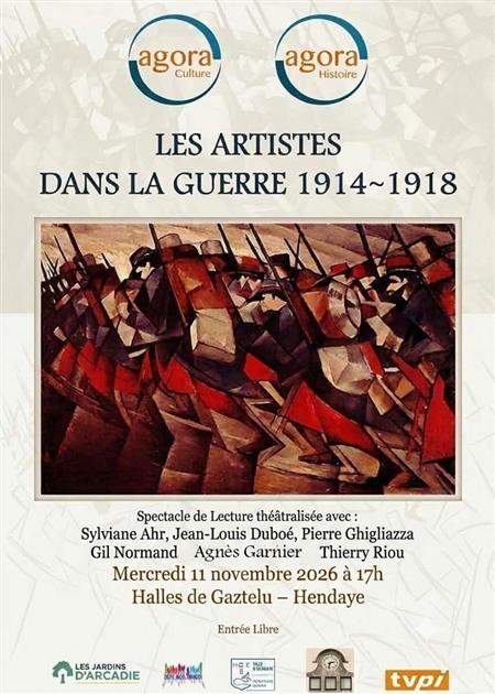 Lecture théâtralisée - Les artistes dans la Guerre 1914 - 1918 Lecture théâtralisée - Les artistes dans la Guerre 1914 - 1918
