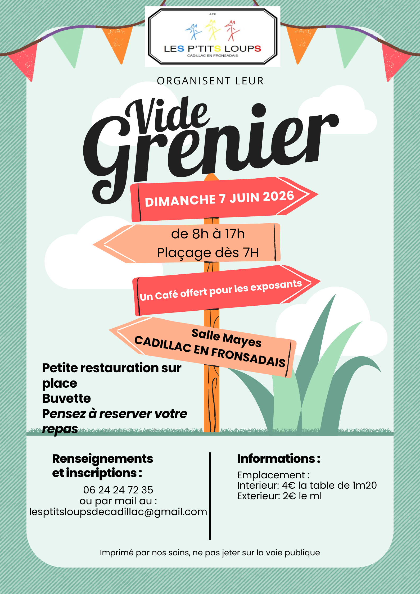 VIDE GRENIER LES P'TITS LOUPS — visuel événement