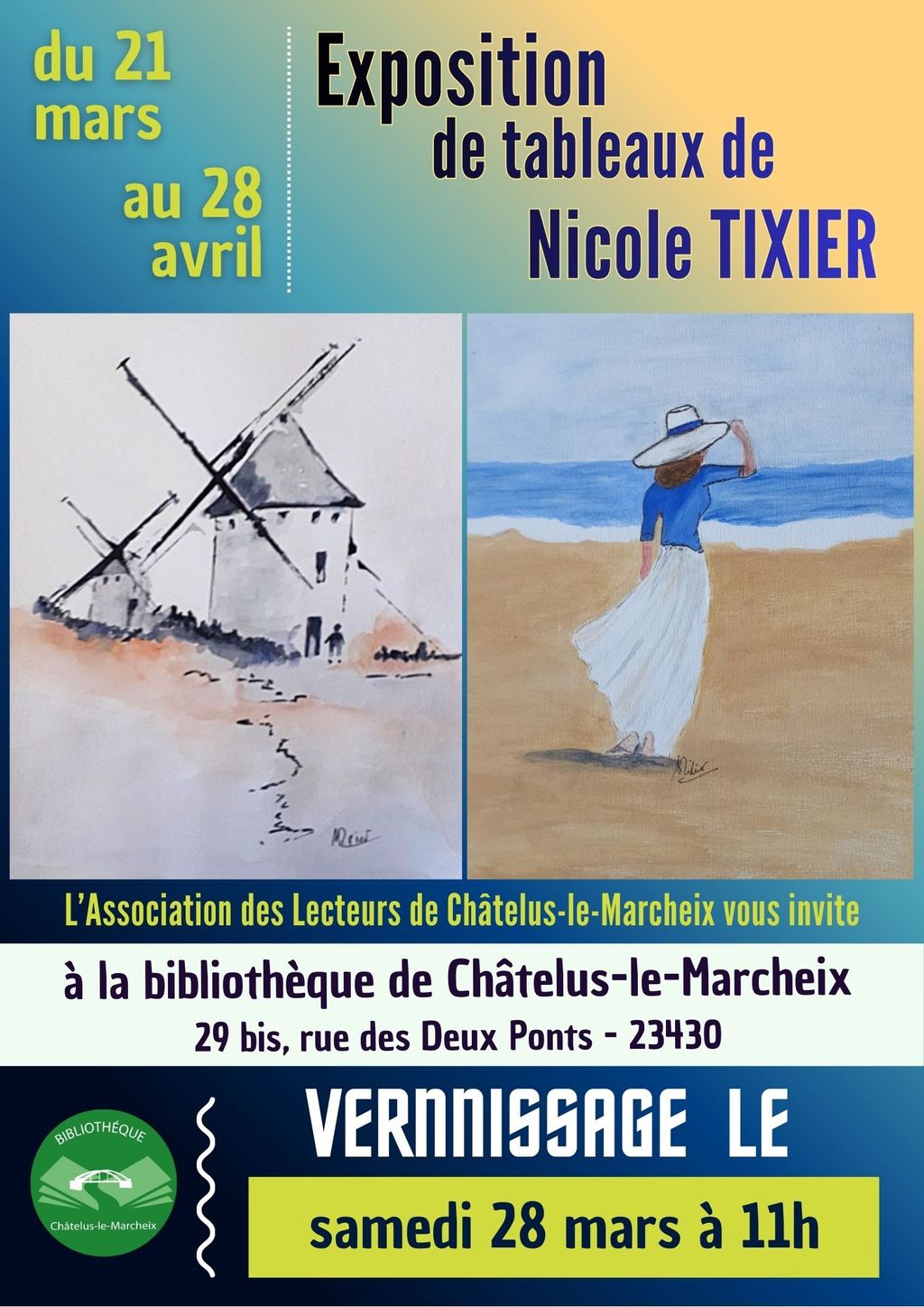 Exposition de Peintures de Madame TIXIER Nicole