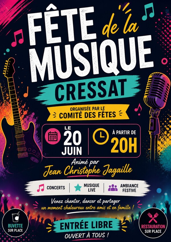 Fête de la Musique à Cressat — visuel événement