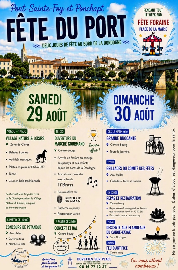 Fête locale de Port-Sainte-Foy-et-Ponchapt "Le Port en fête"