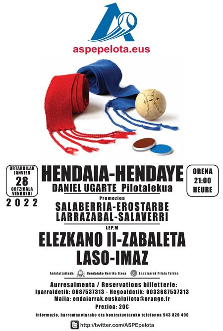 Pelote basque : Championnat d'Espagne - Main nue - 2 à 2 Pelote basque : Championnat d'Espagne - Main nue - 2 à 2