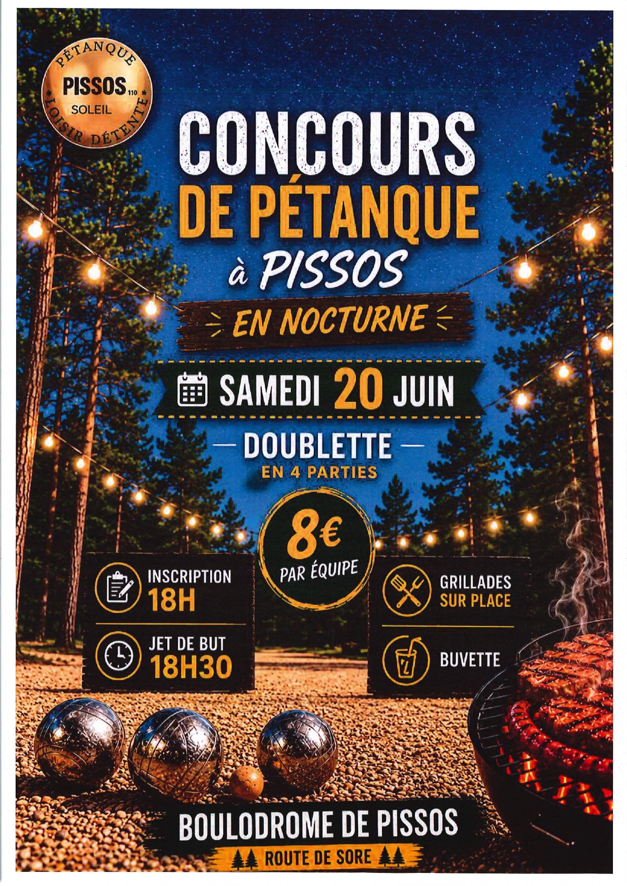 Concours de Pétanque en Nocturne