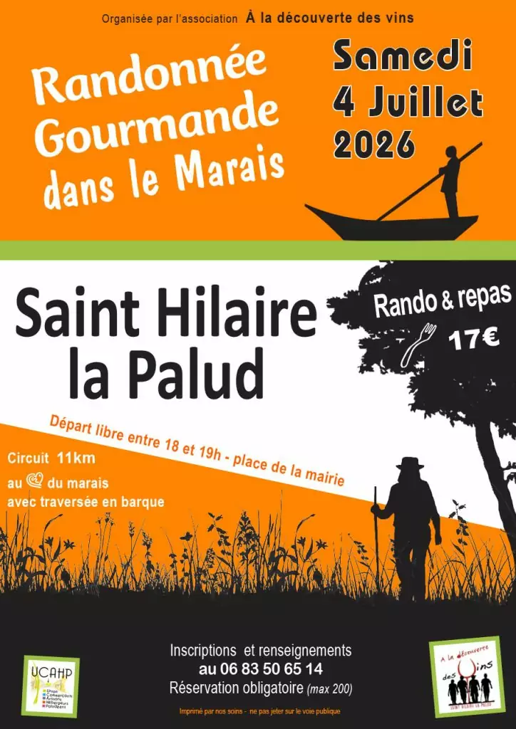Randonnée gourmande dans le Marais à Saint-Hilaire-la-Palud