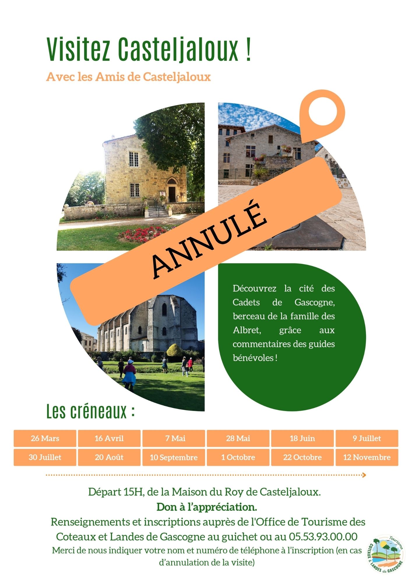 Visite commentée de la ville de Casteljaloux - ANNULÉ