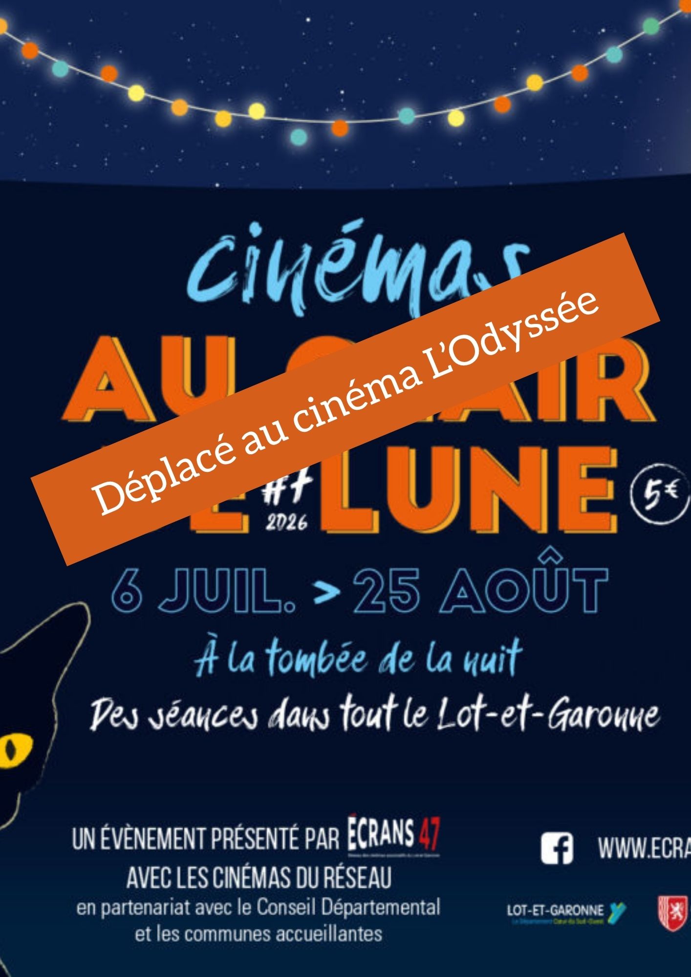 Cinéma plein air : Vaiana, la légende du bout du monde - DÉPLACÉ AU CINÉMA L'ODYSSÉE