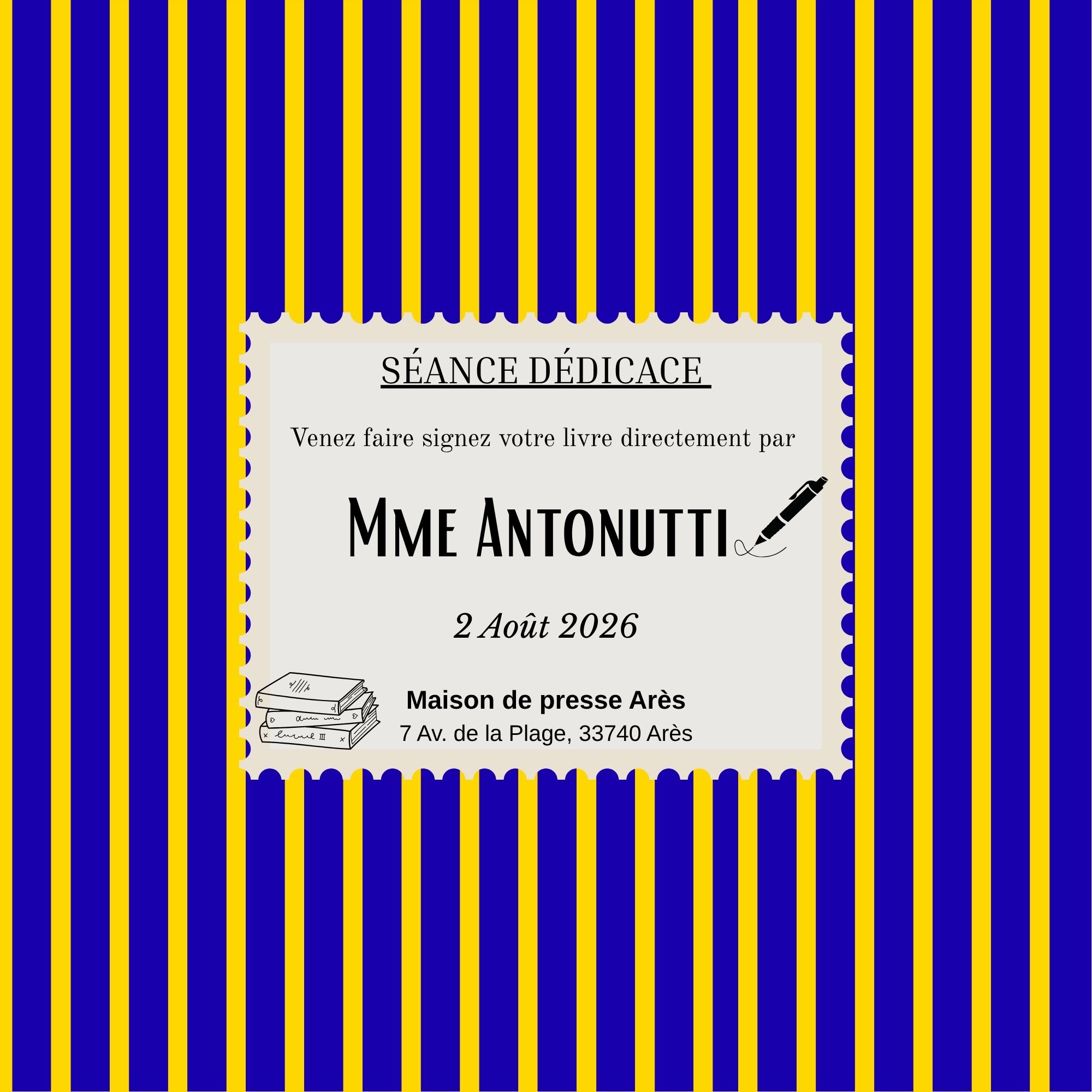 Séance signature par Mme Antonutti