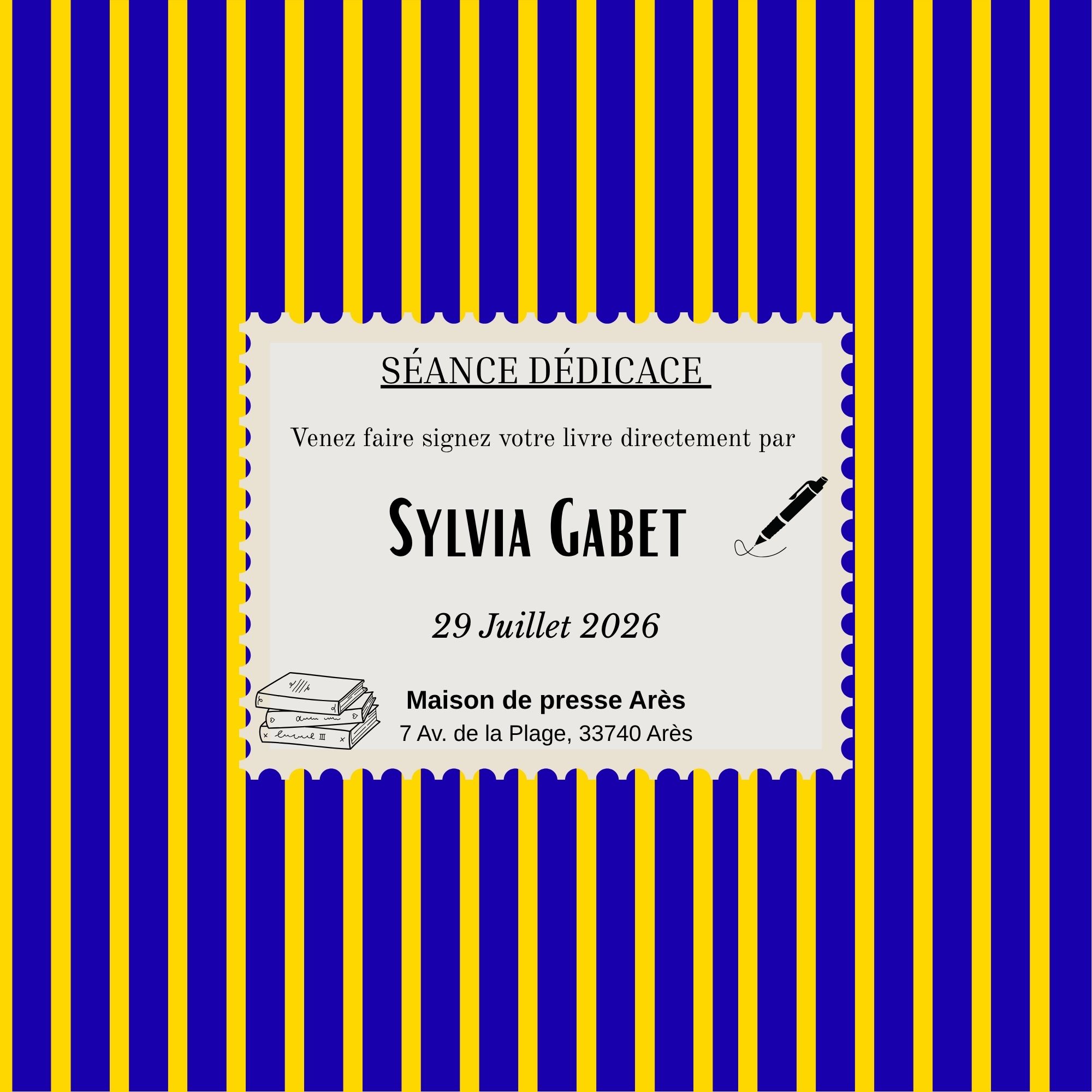 Séance signature par Sylvia Gabet