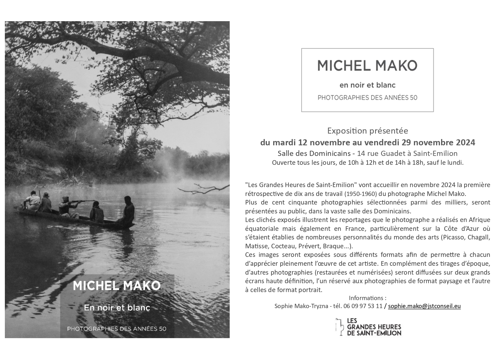 Exposition en noir et blanc de Michel Mako