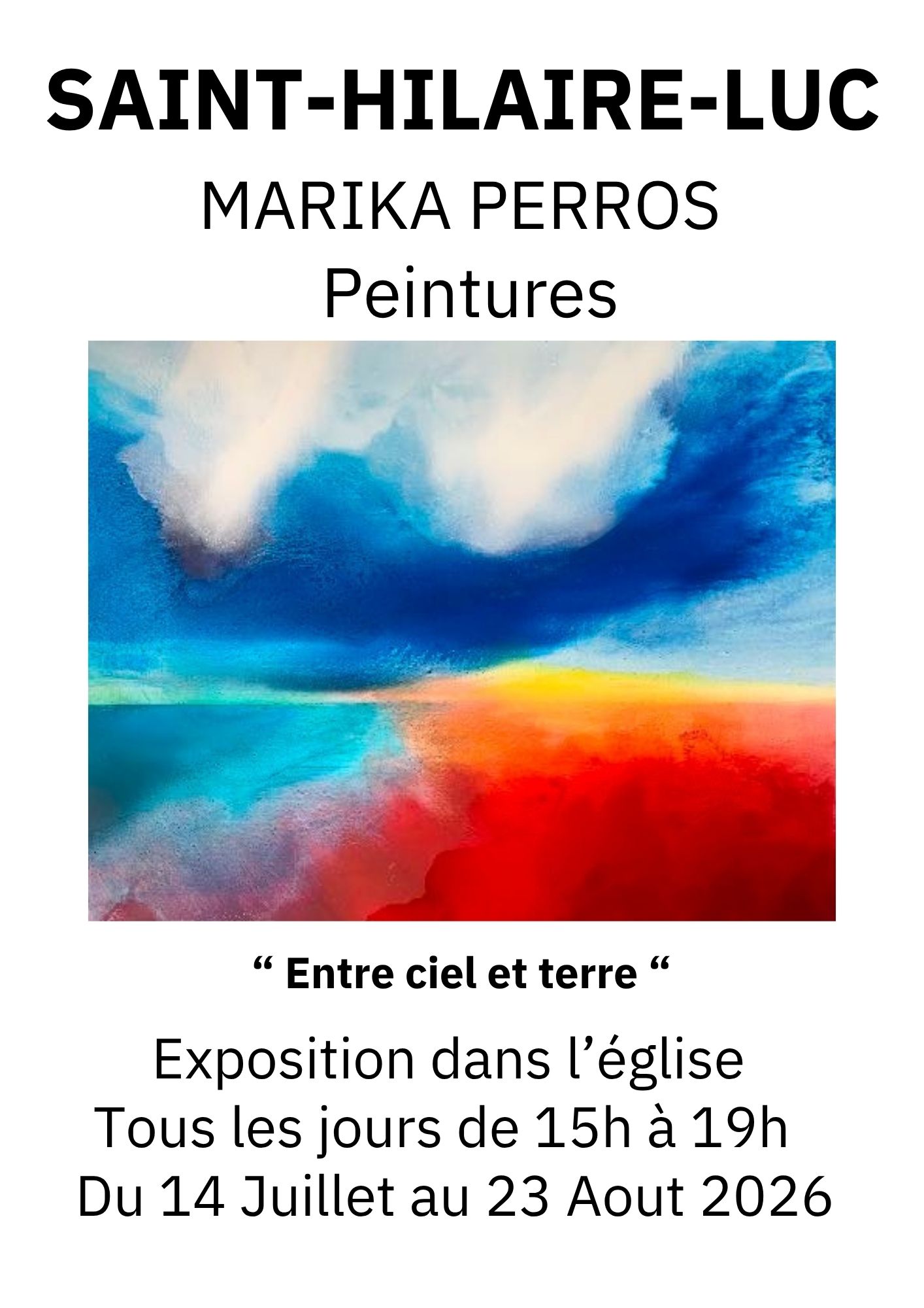 Exposition Marika Perros "Entre ciel et terre" — visuel événement