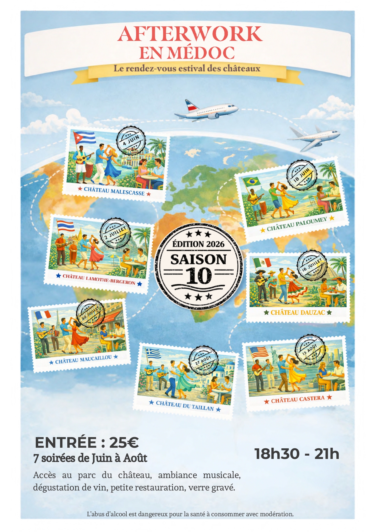 Afterwork au Château Castera : Destination USA — visuel événement