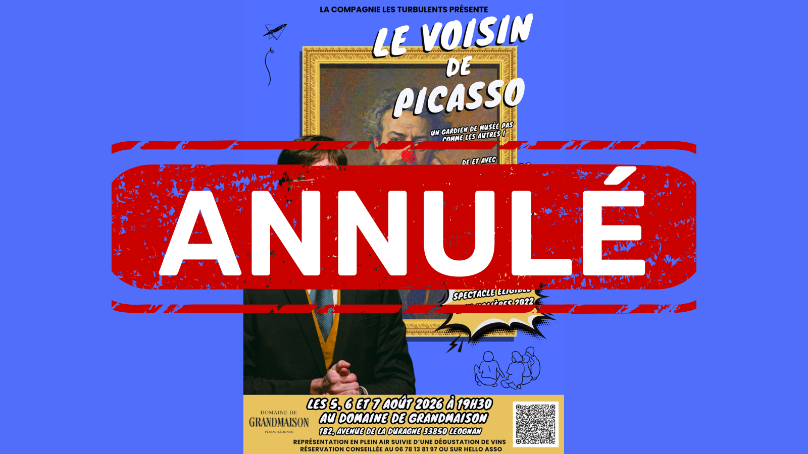 ANNULÉ - Théâtre à Grandmaison "LE VOISIN DE PICASSO"  - Troisième édition