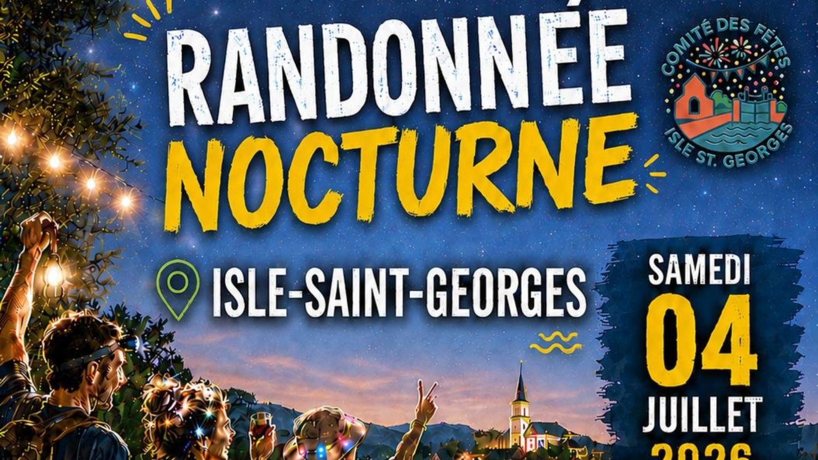 Randonnée  gourmande nocturne — visuel événement
