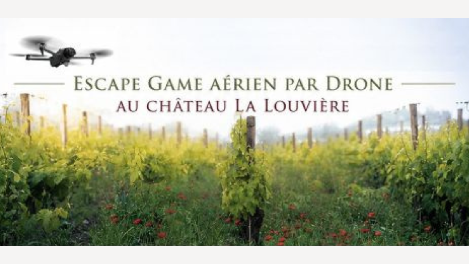 Escape game par drone au Château La Louvière