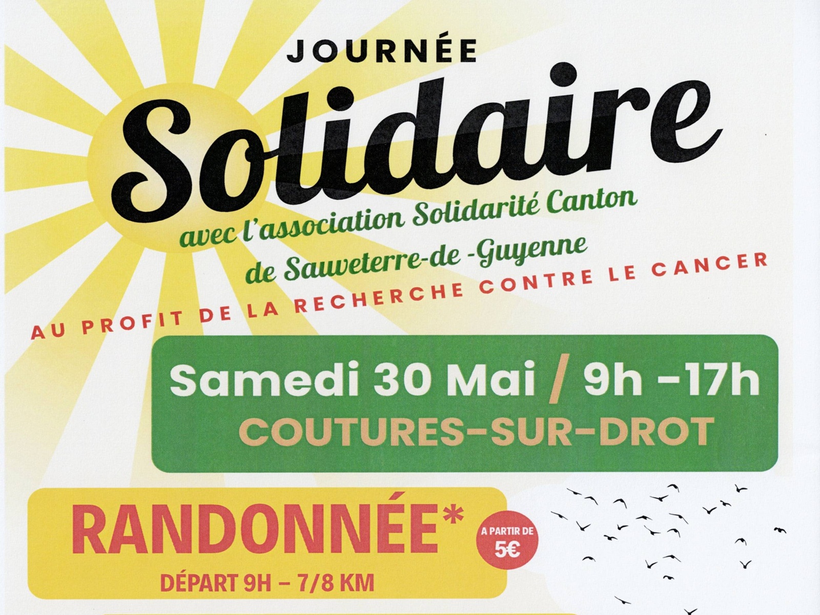Journée solidaire au profit de la recherche contre le cancer — visuel événement