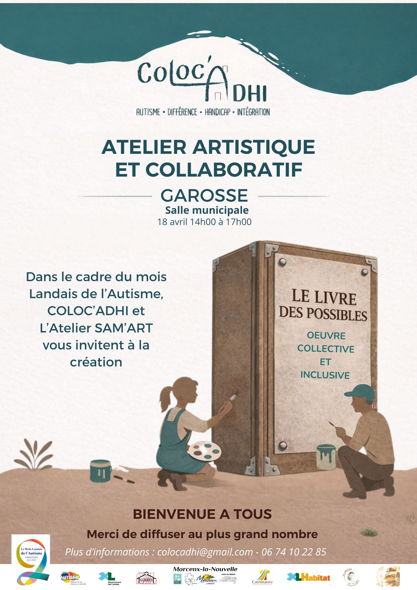 Atelier artistique et collaboratif - Coloc'adhi et Sam'art — visuel événement