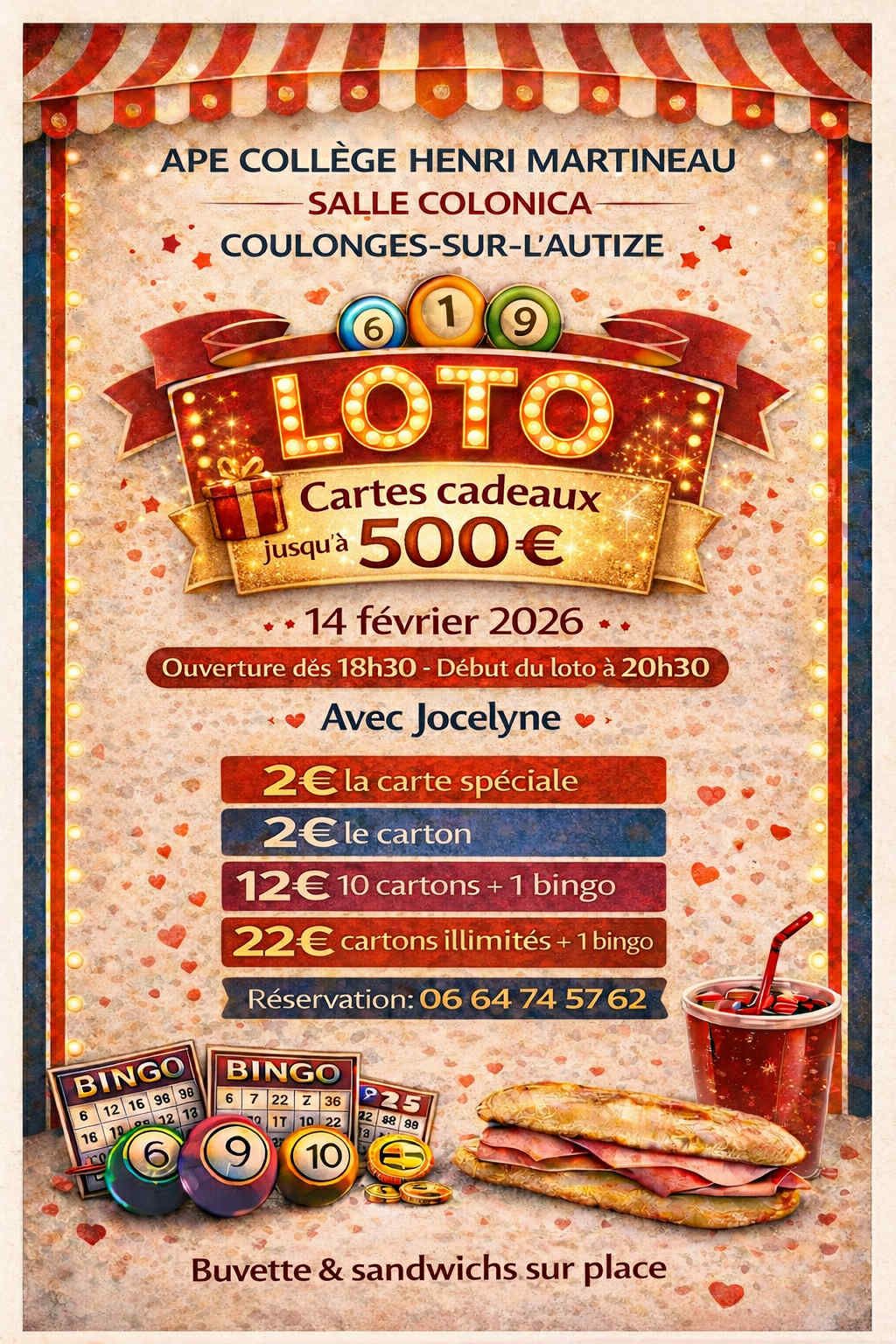 Loto : APE Collège Henry Martineau