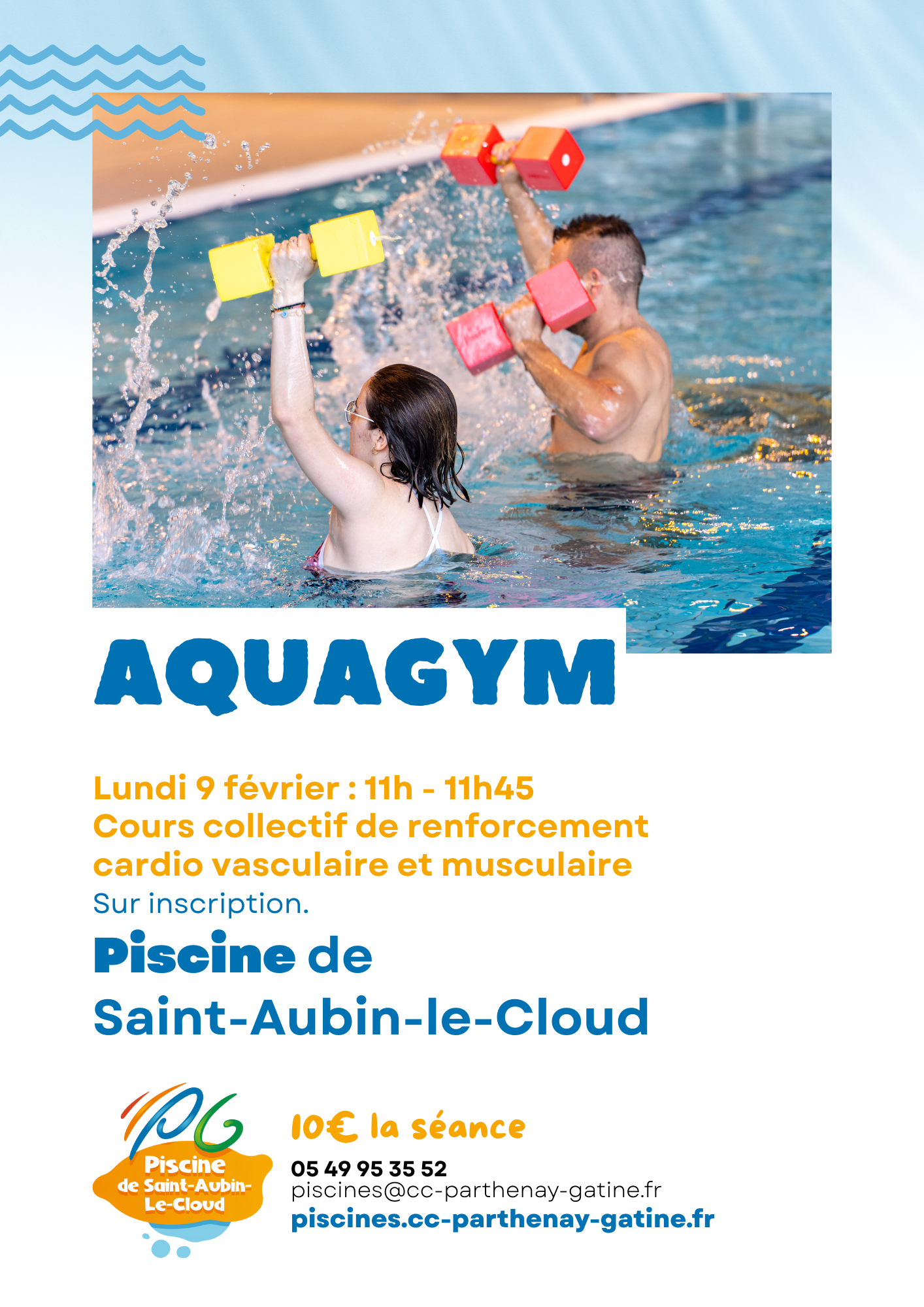 Aquagym à la piscine de Saint-Aubin-le-Cloud