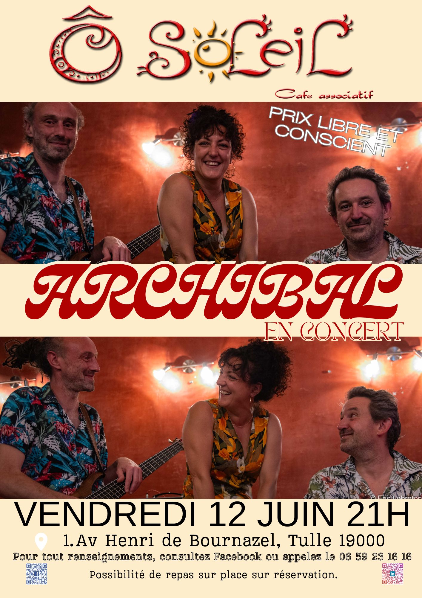 Café O Soleil : Concert Archibal — visuel événement