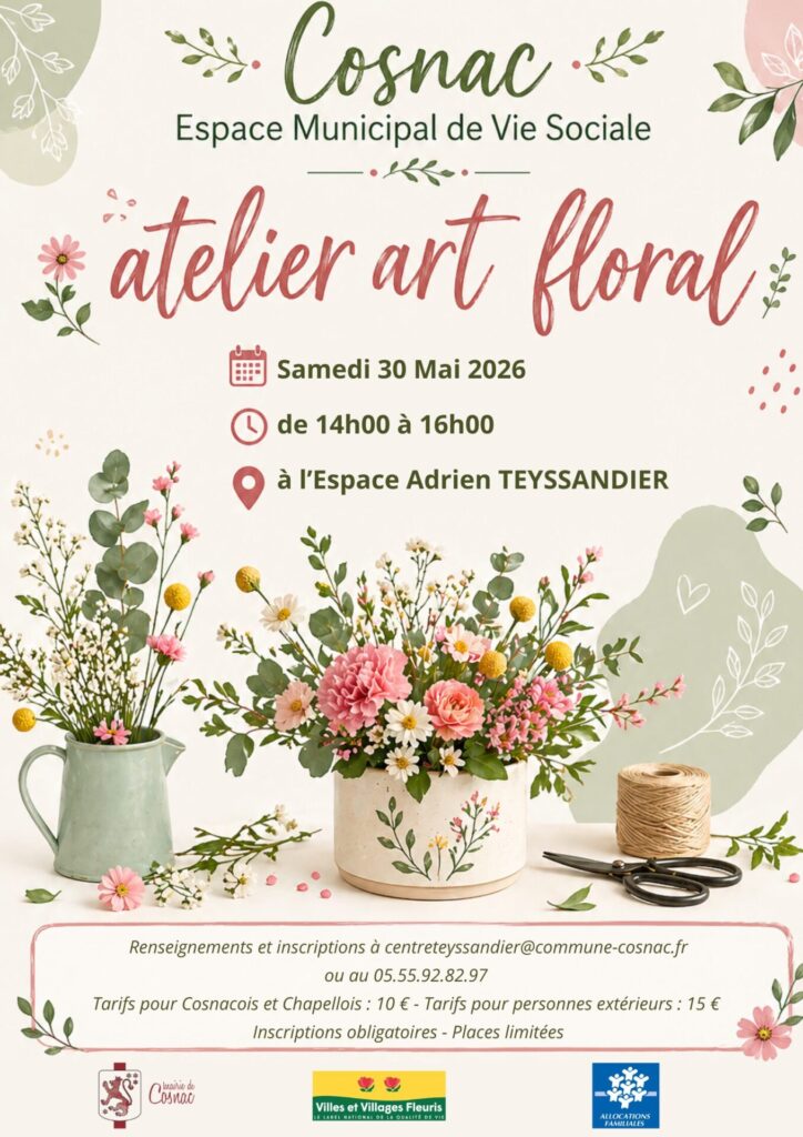 Atelier art floral — visuel événement