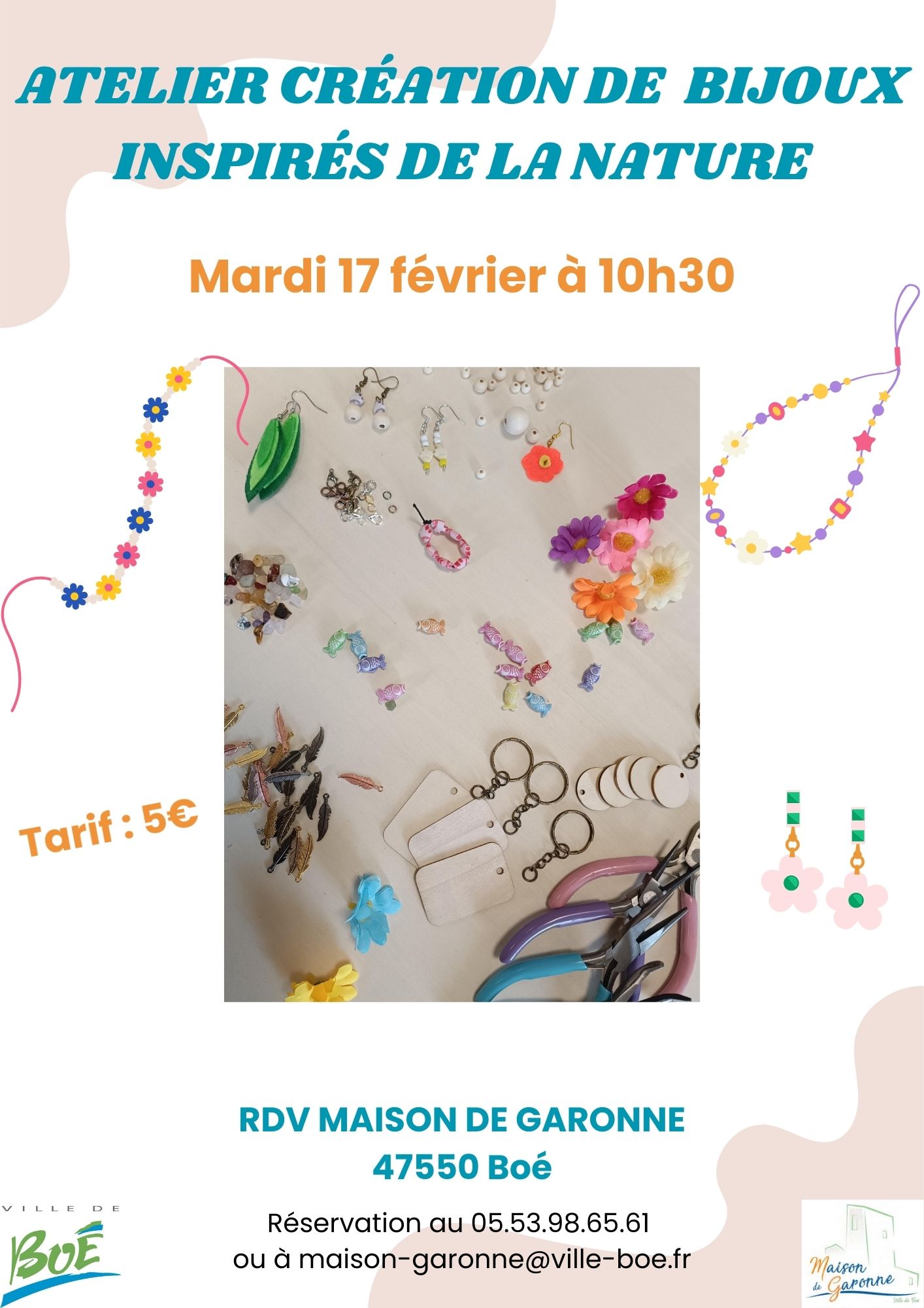 Atelier bijoux nature jeune public
