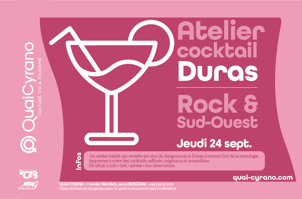Atelier cocktail | Duras : Rock & Sud-Ouest