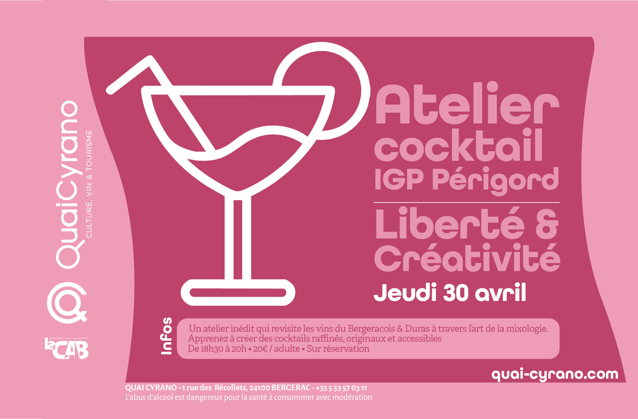 Atelier cocktail | IGP Périgord : Liberté & Créativité