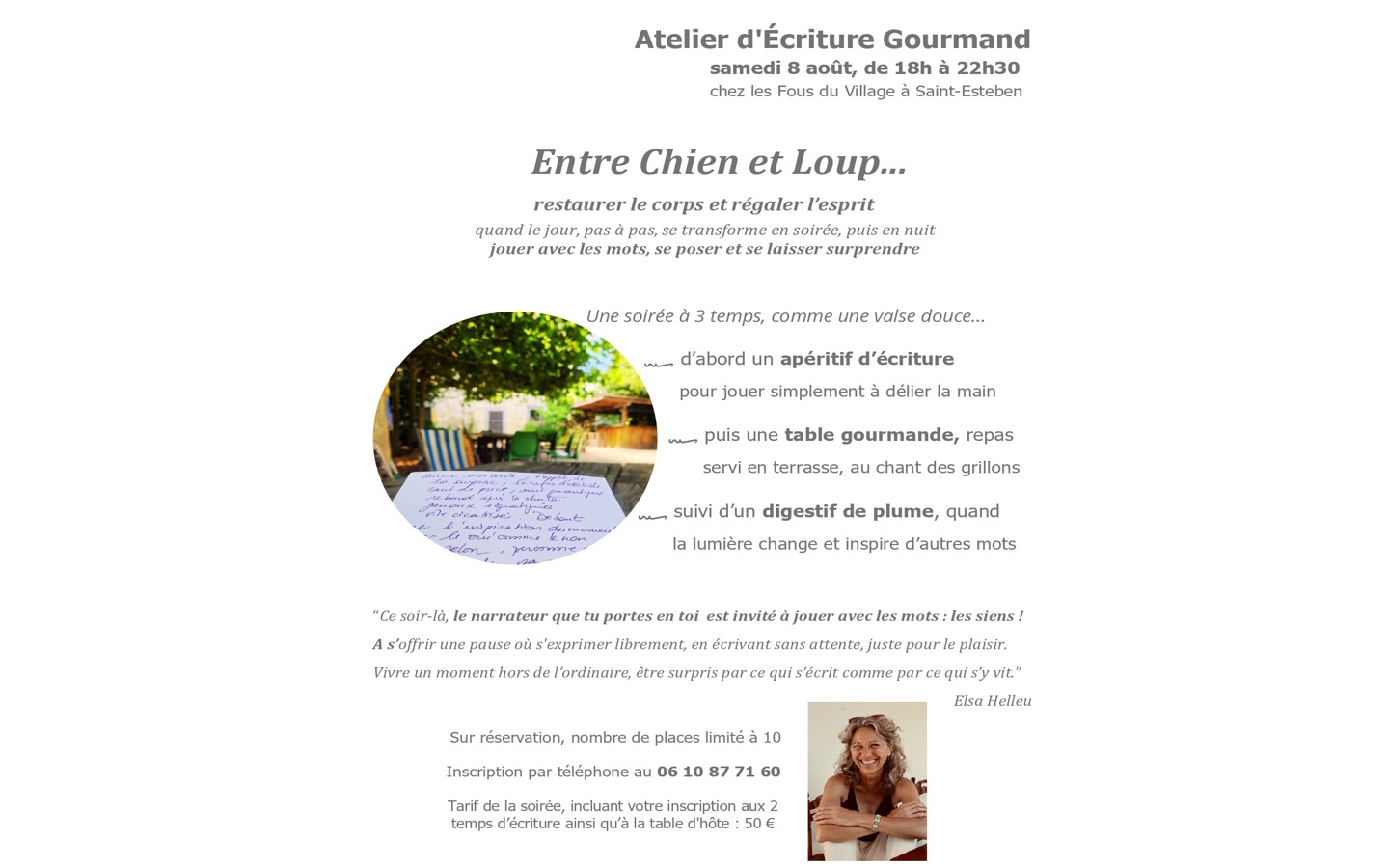 Atelier d'Ecriture Gourmand