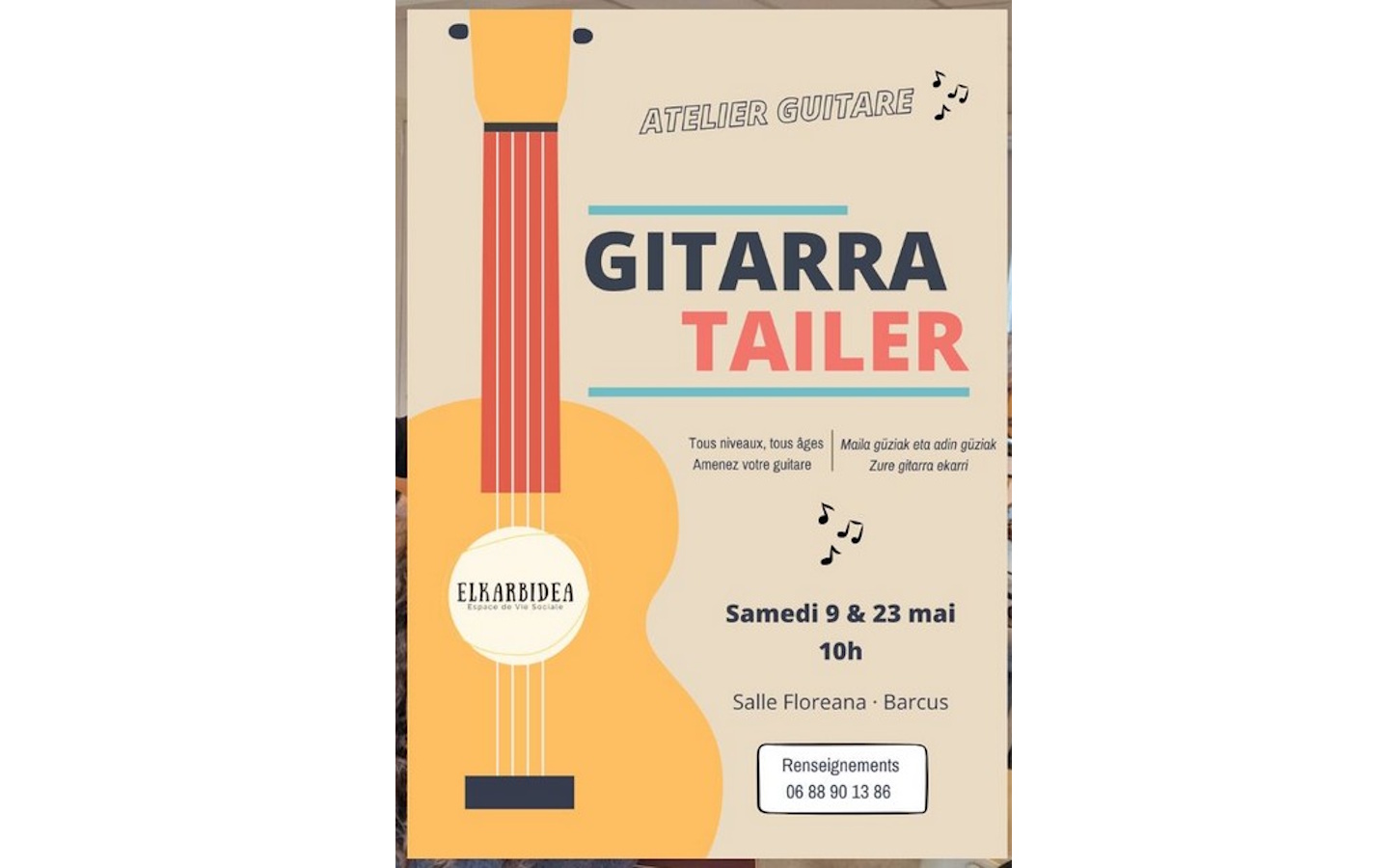 Atelier guitare — visuel événement