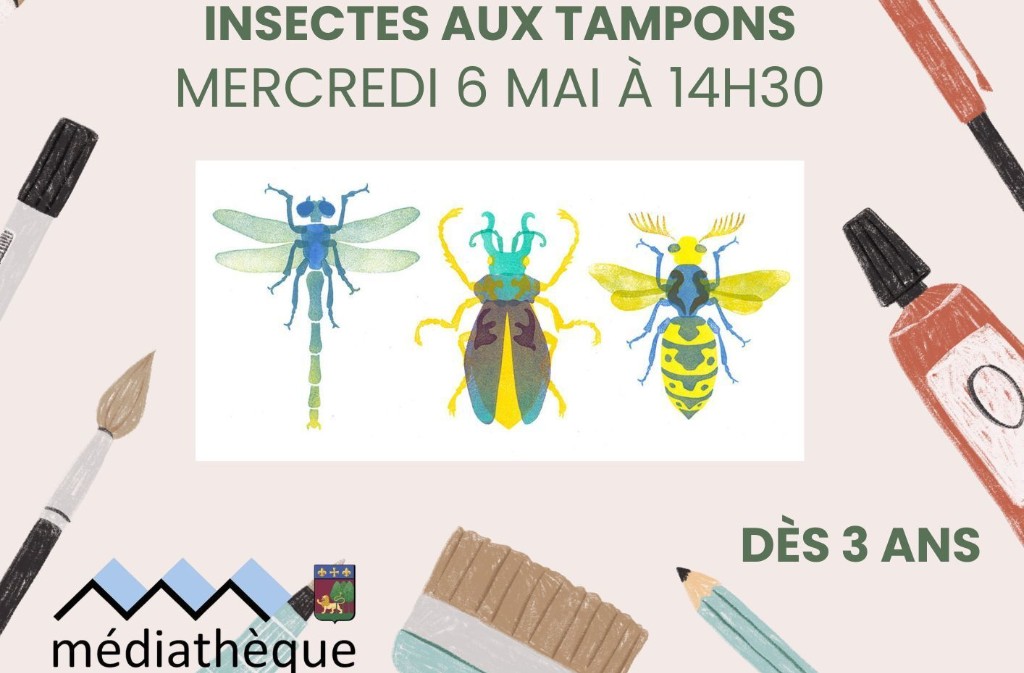 Atelier | Insectes aux tampons — visuel événement