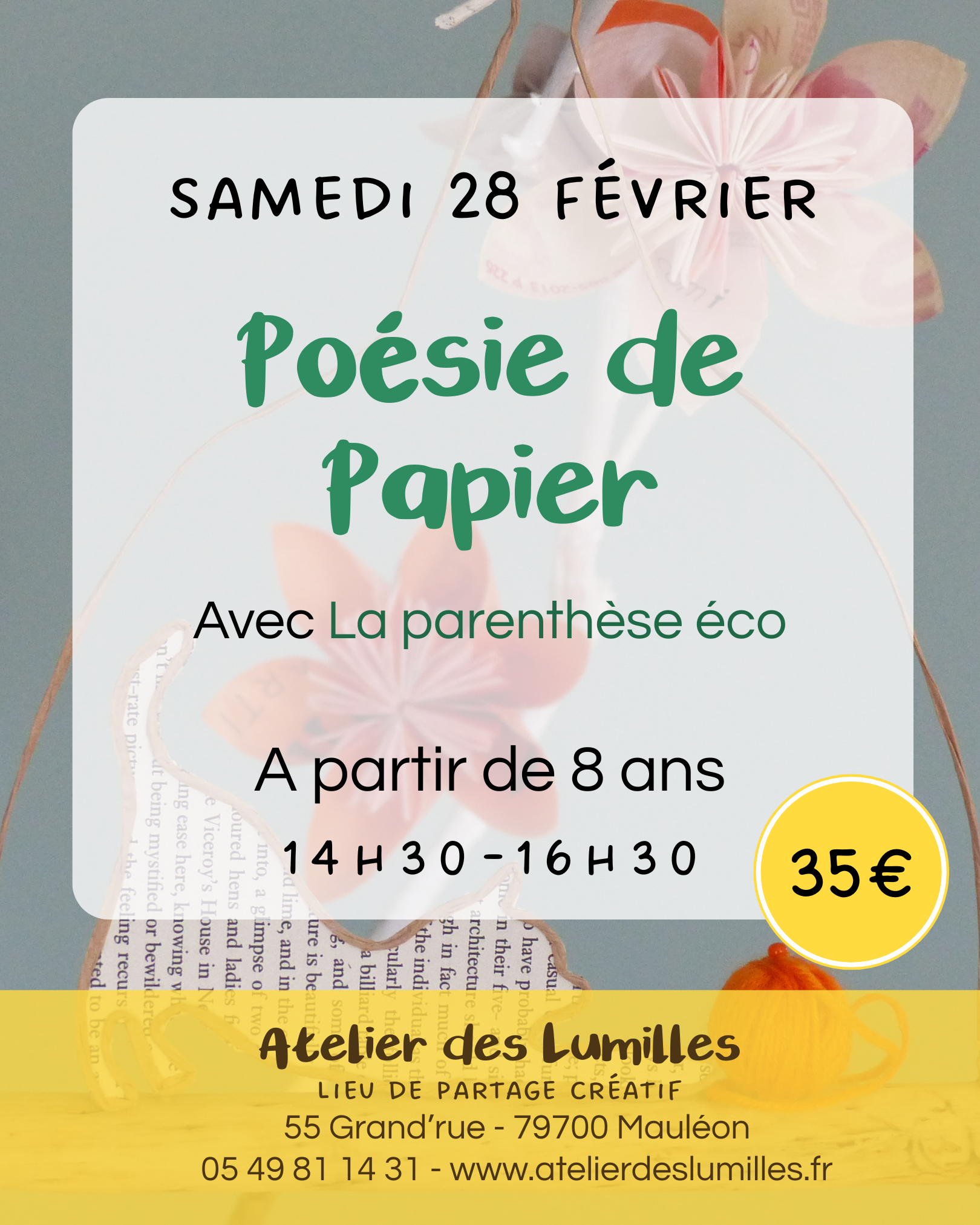 Atelier - Poésie de papier