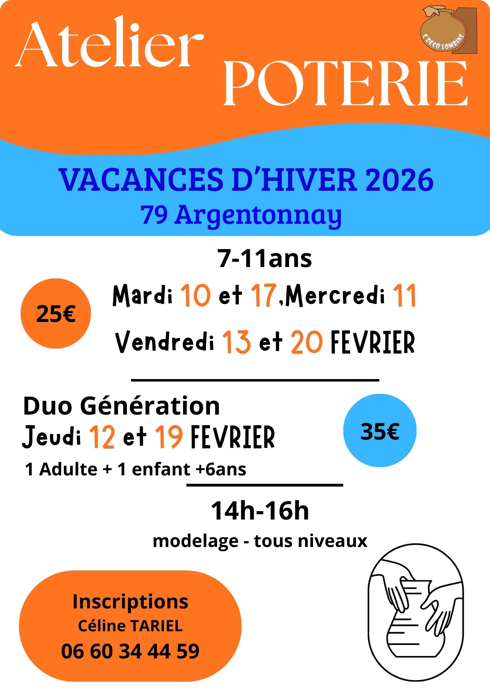 Atelier poterie - Duo génération