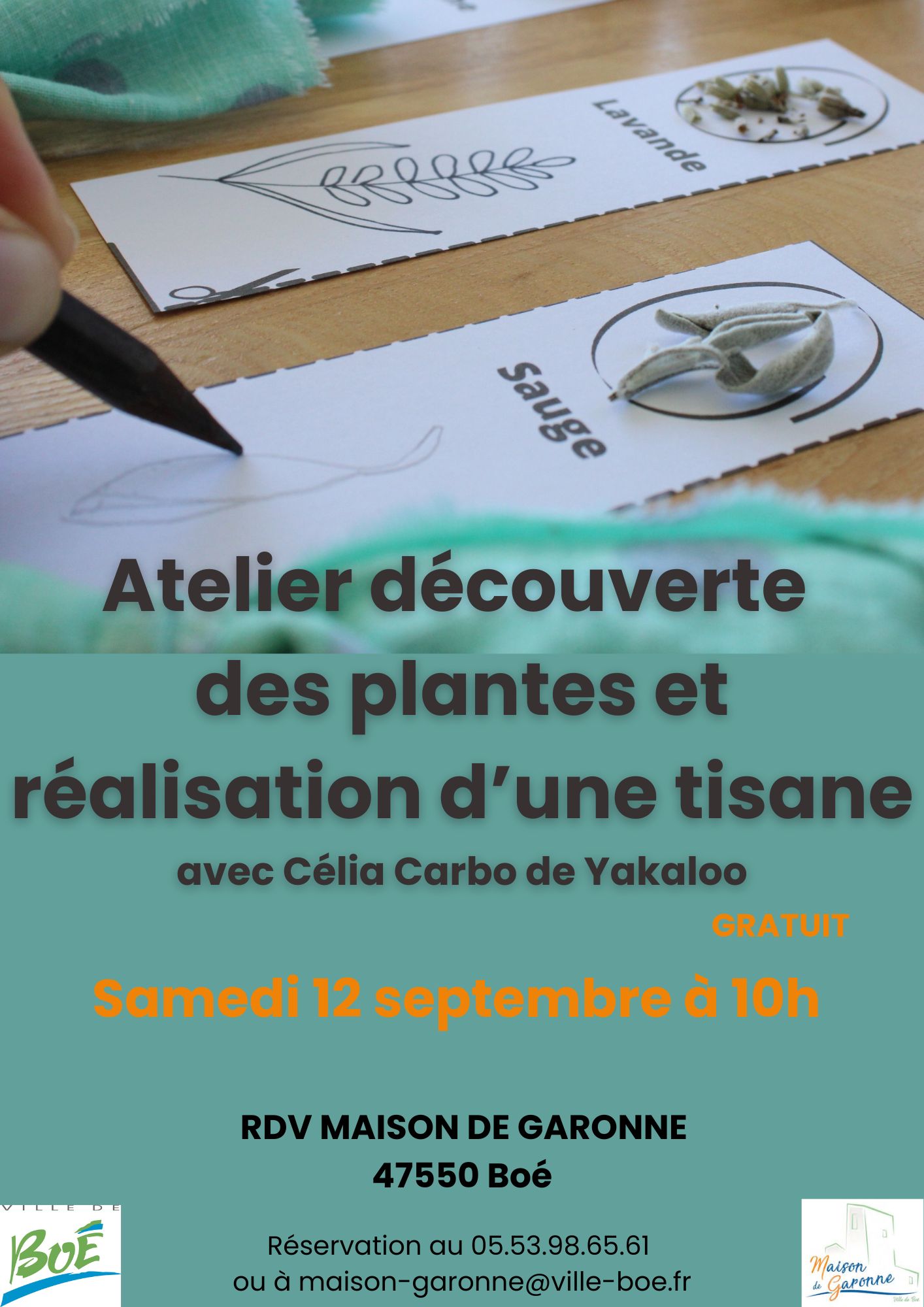 Maison de Garonne :  Atelier de reconnaissance des plantes et réalisation d’une tisane – tout public