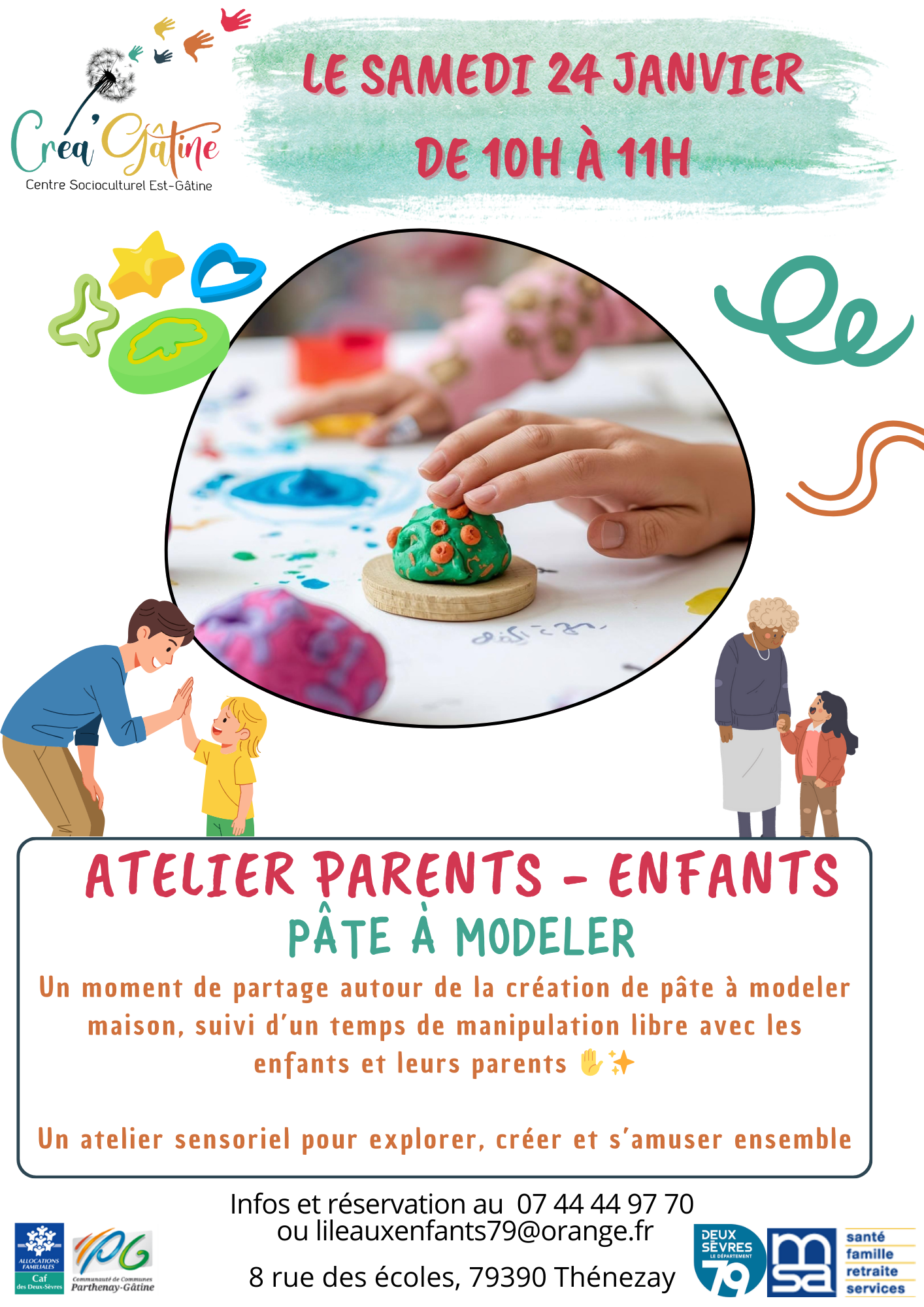 Ateliers parents-enfants : pâte à modeler