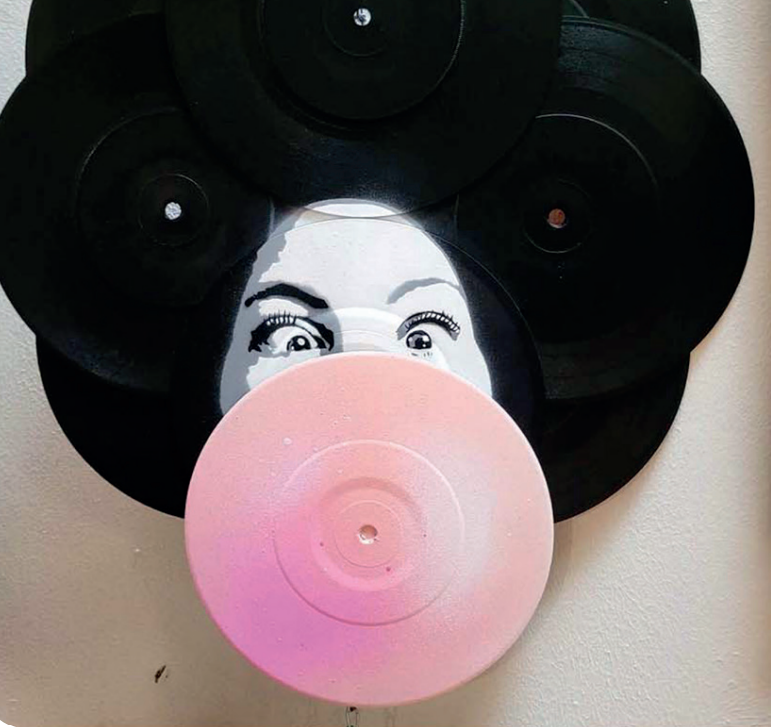Ateliers street-art sur disques vinyles — visuel événement