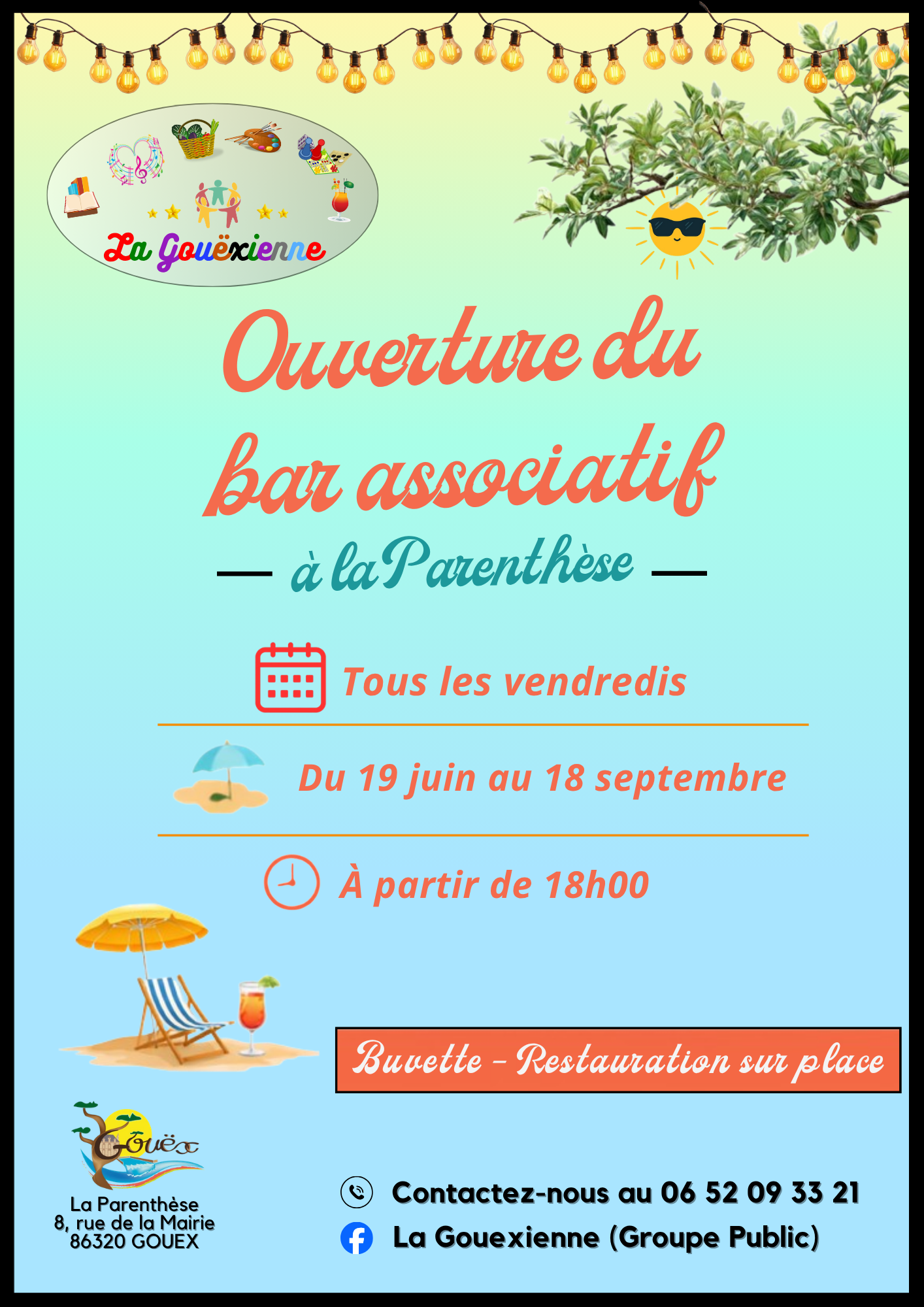 OUVERTURE DU BAR ASSOCIATIF
