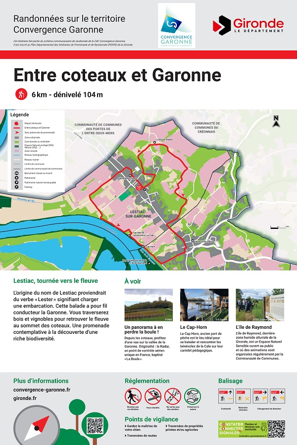 Lestiac-sur-Garonne, entre coteaux et forêt