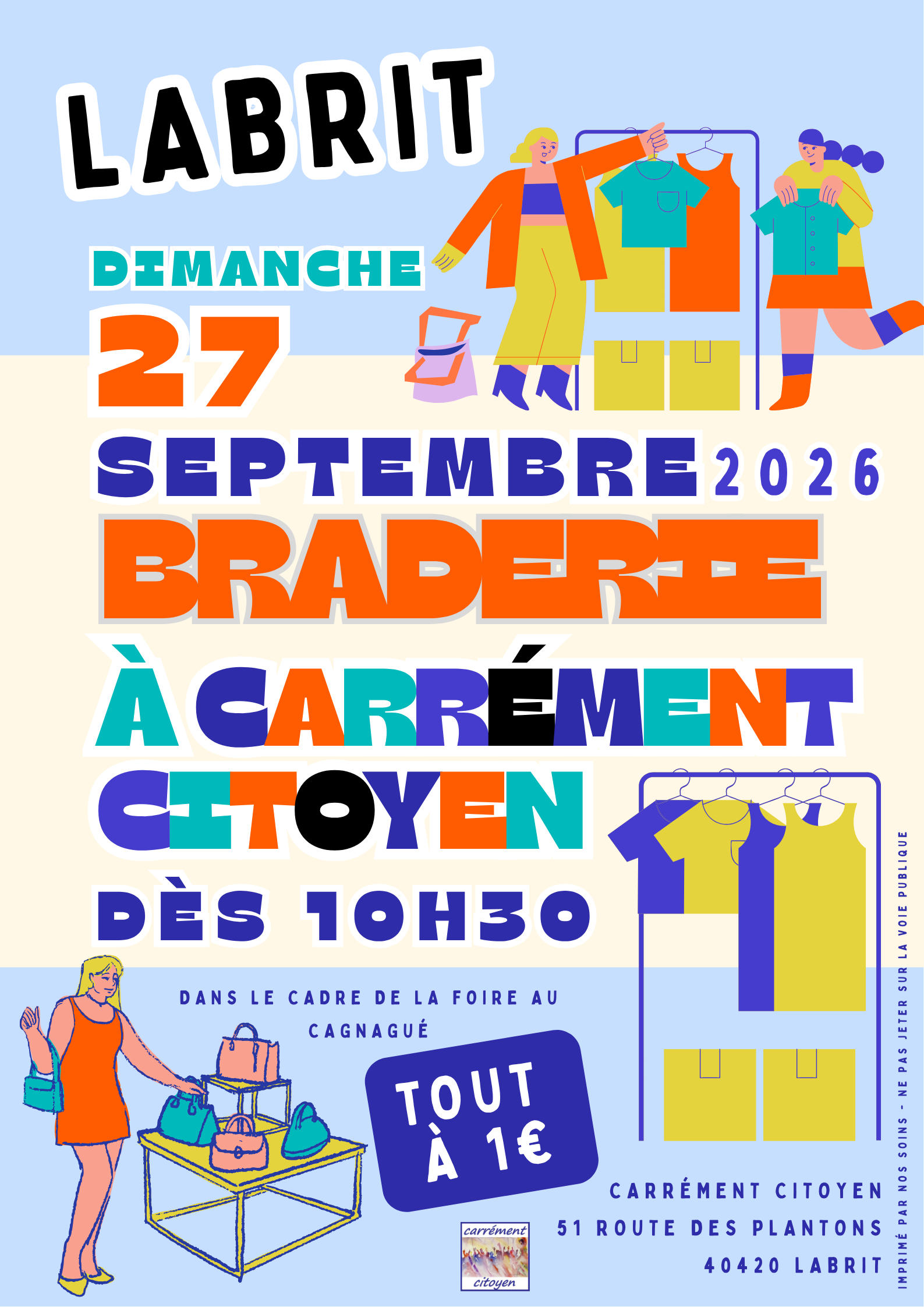 BRADERIE À LA FRIPERIE DE CARRÉMENT CITOYEN