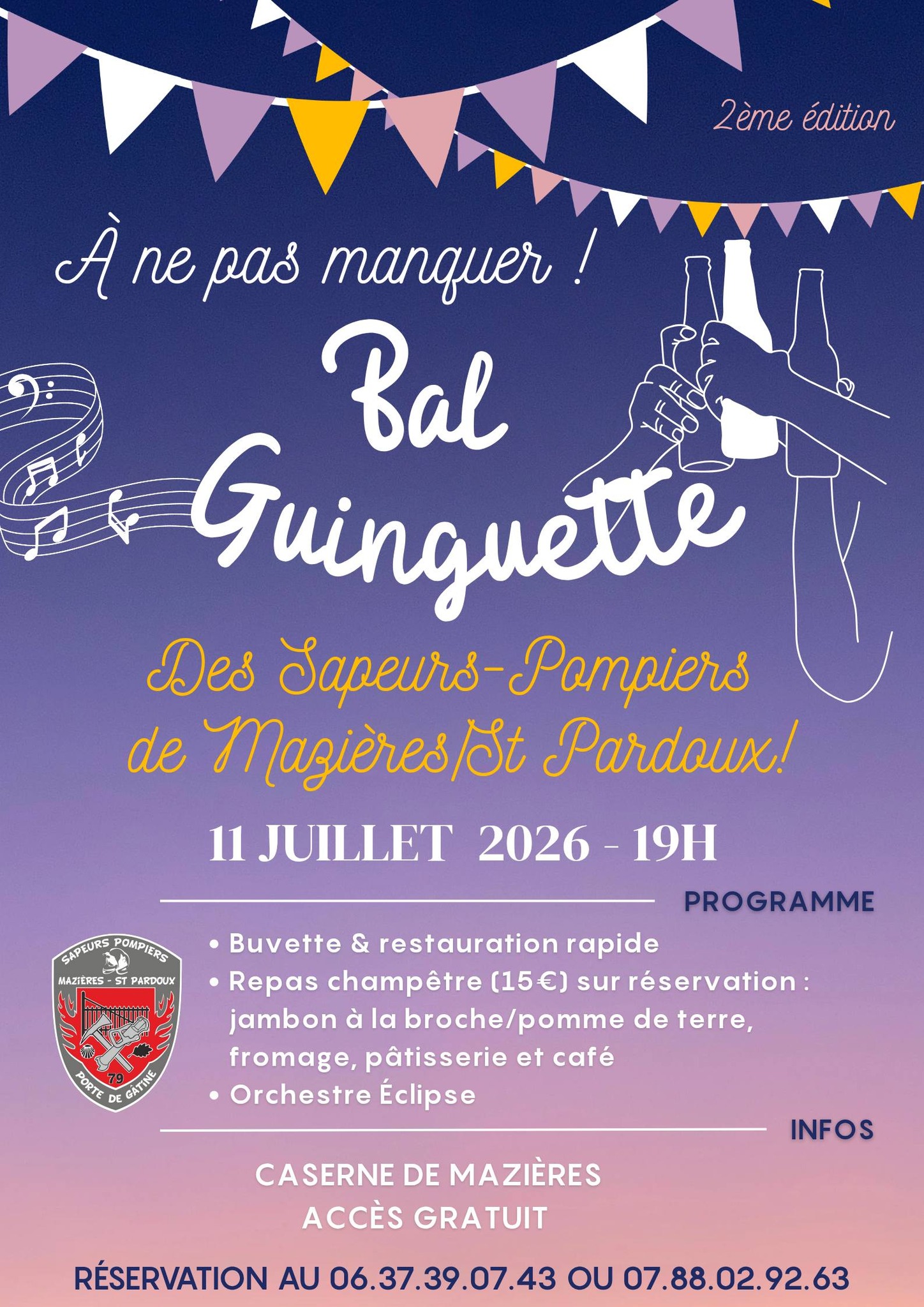 Bal guinguette des Sapeurs-pompiers — visuel événement